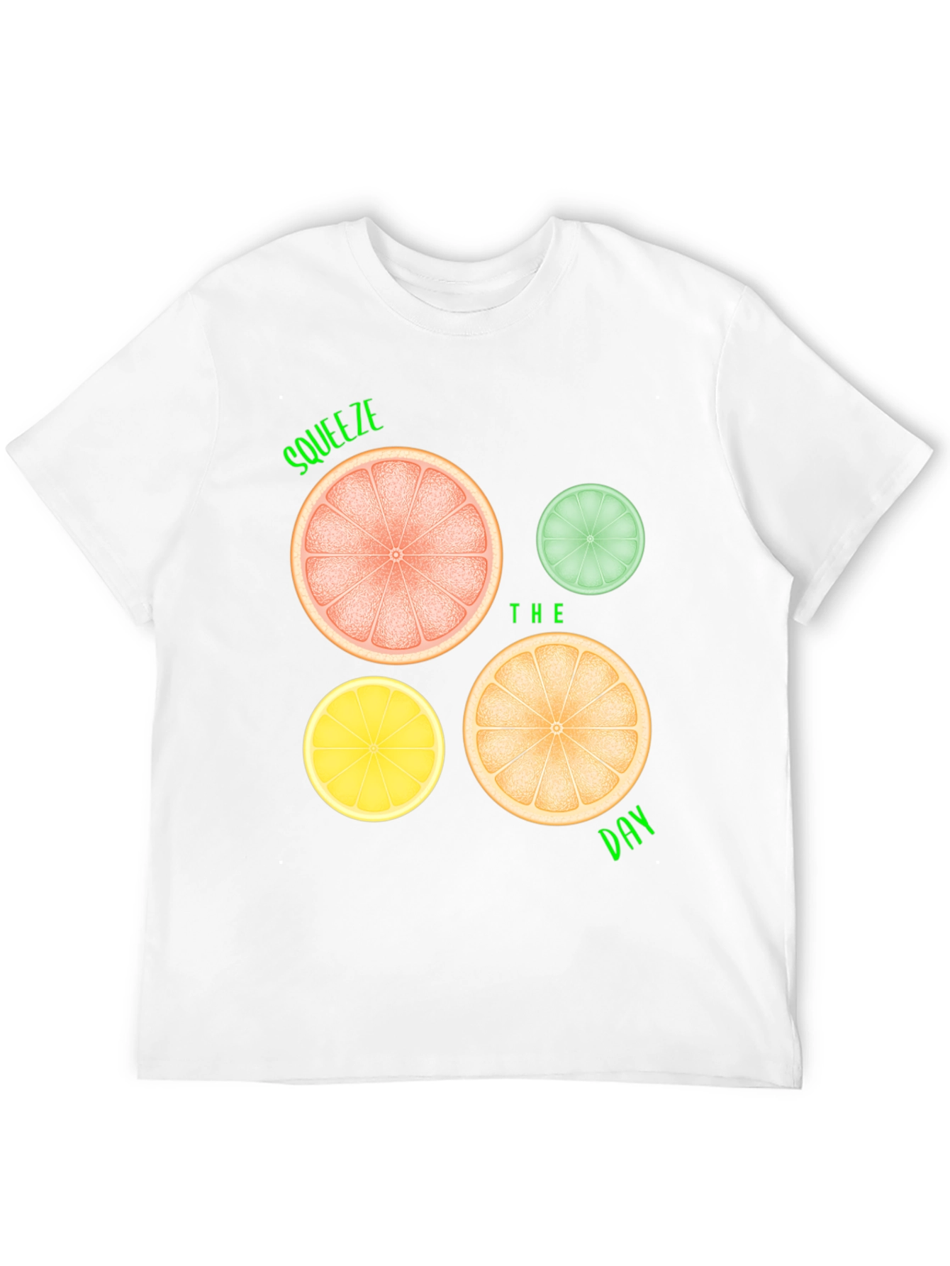Black Squeeze the Day Graphic Tee - Citrus Fruit Design view 12