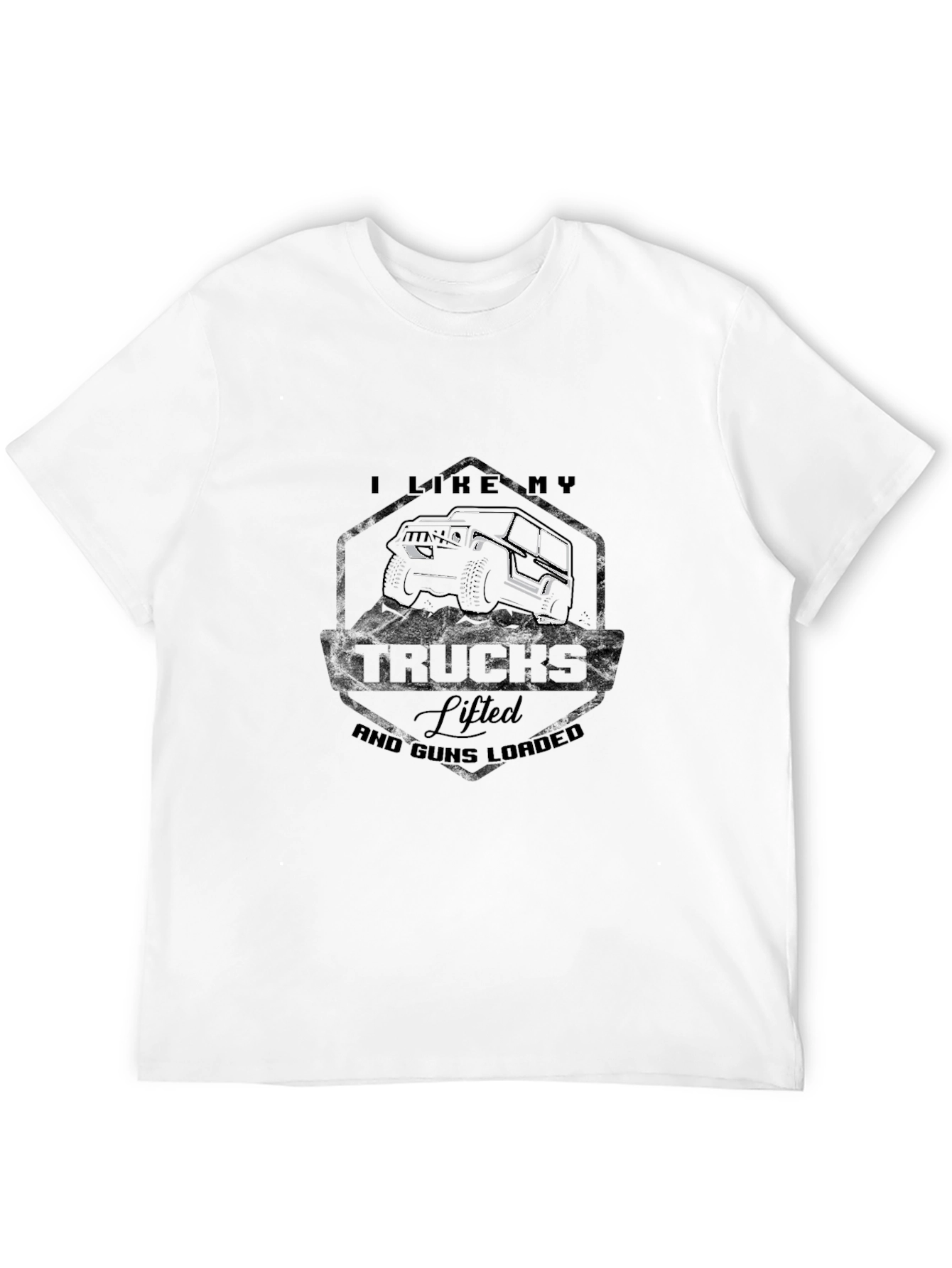 Black Trucks Lifted and Guns Loaded T-Shirt view 12