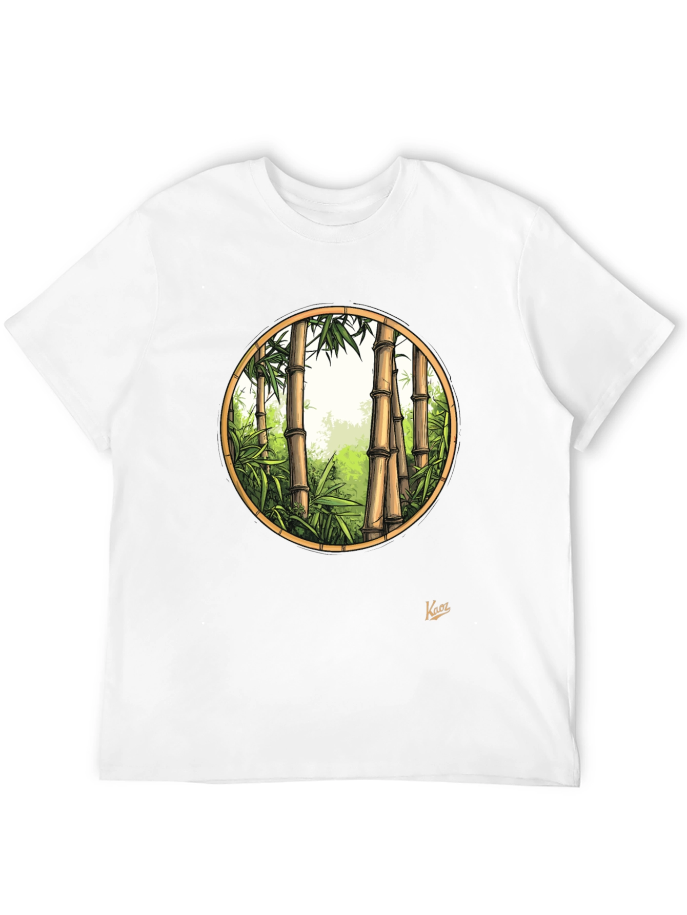 Black Bamboo Forest Graphic Tee - Nature Inspired Men's Shirt view 12
