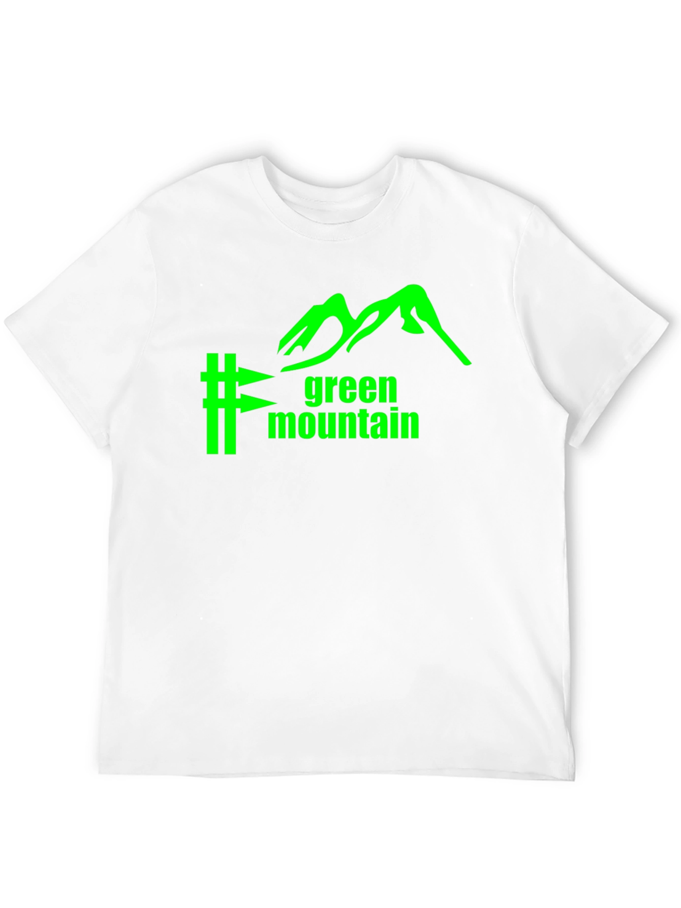 Black Green Mountain Graphic Tee - Black Cotton Blend view 12