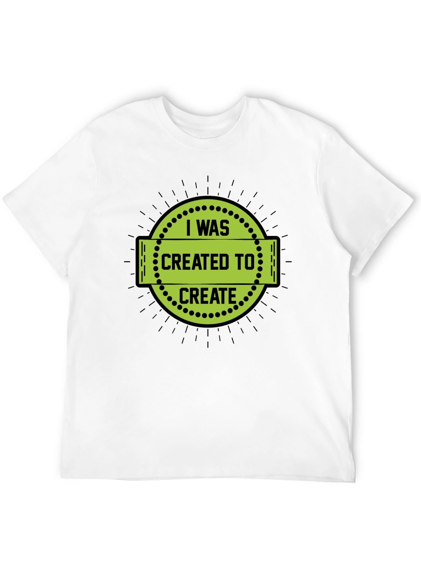 I Was Created to Create Black T-Shirt - 12