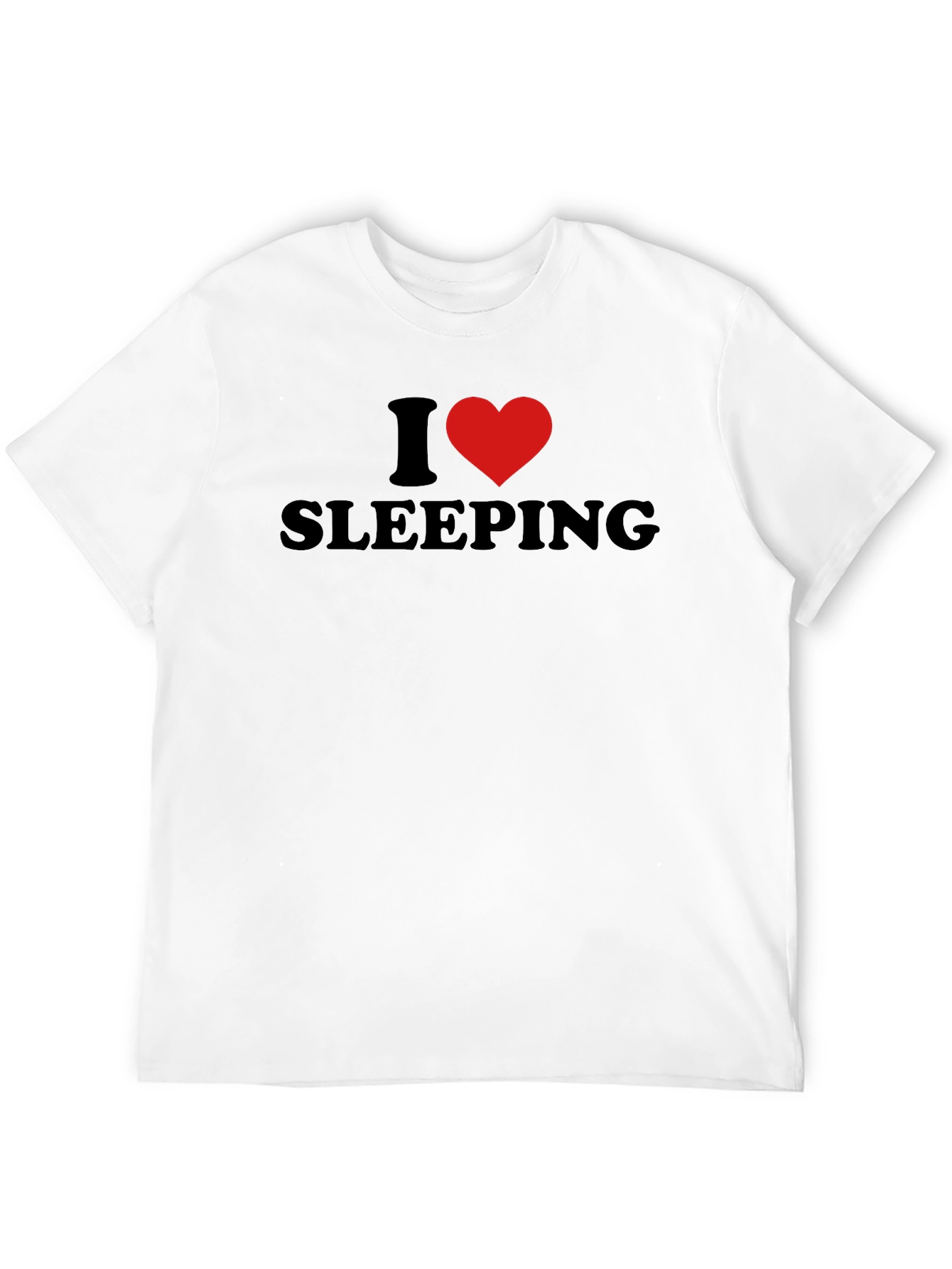 Black I Heart Sleeping Black Graphic T-Shirt view 12