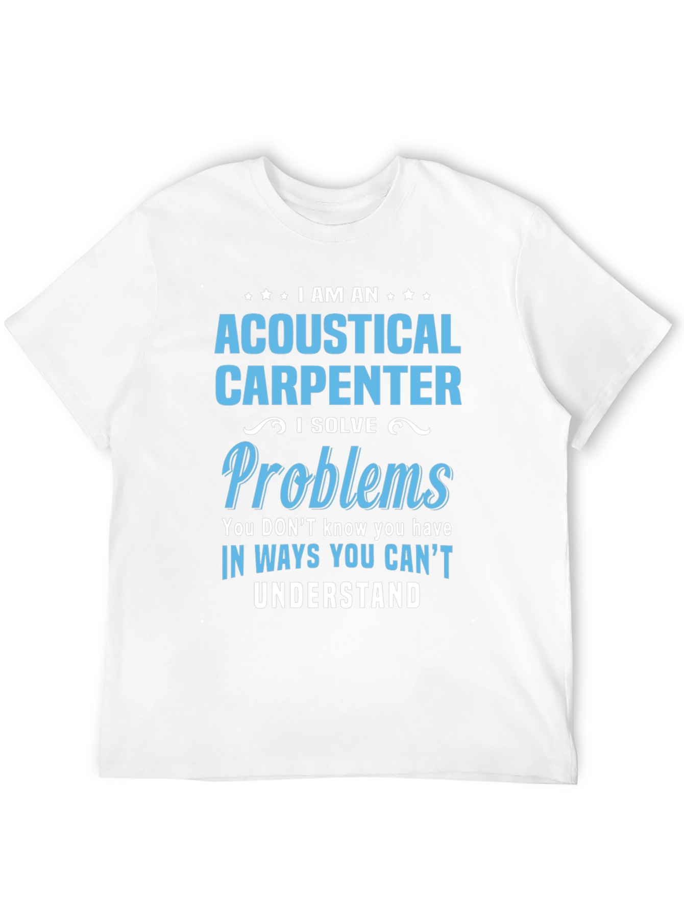 Black Acoustical Carpenter T-Shirt: Problem Solver view 12
