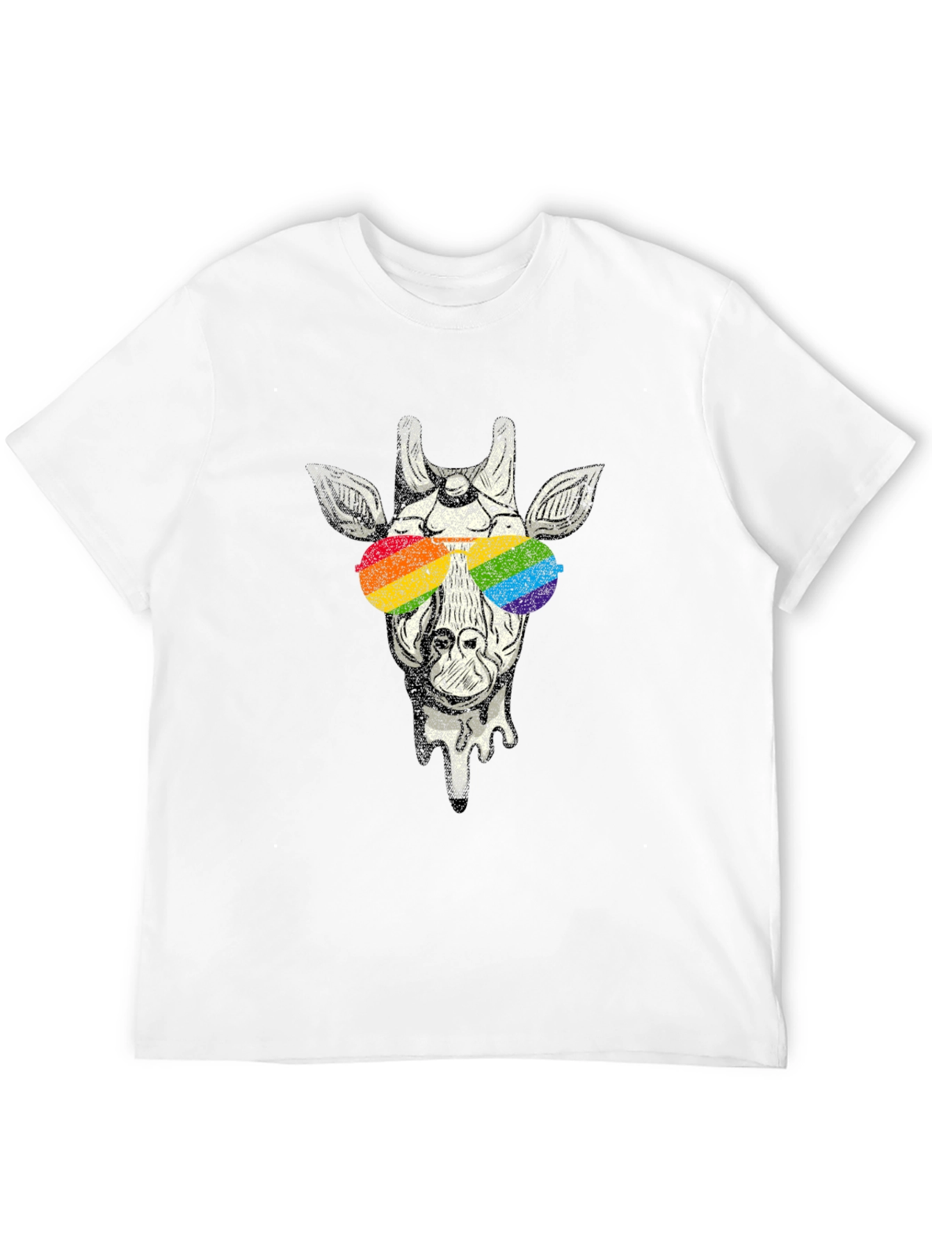 Black Cool Giraffe Graphic Tee view 12