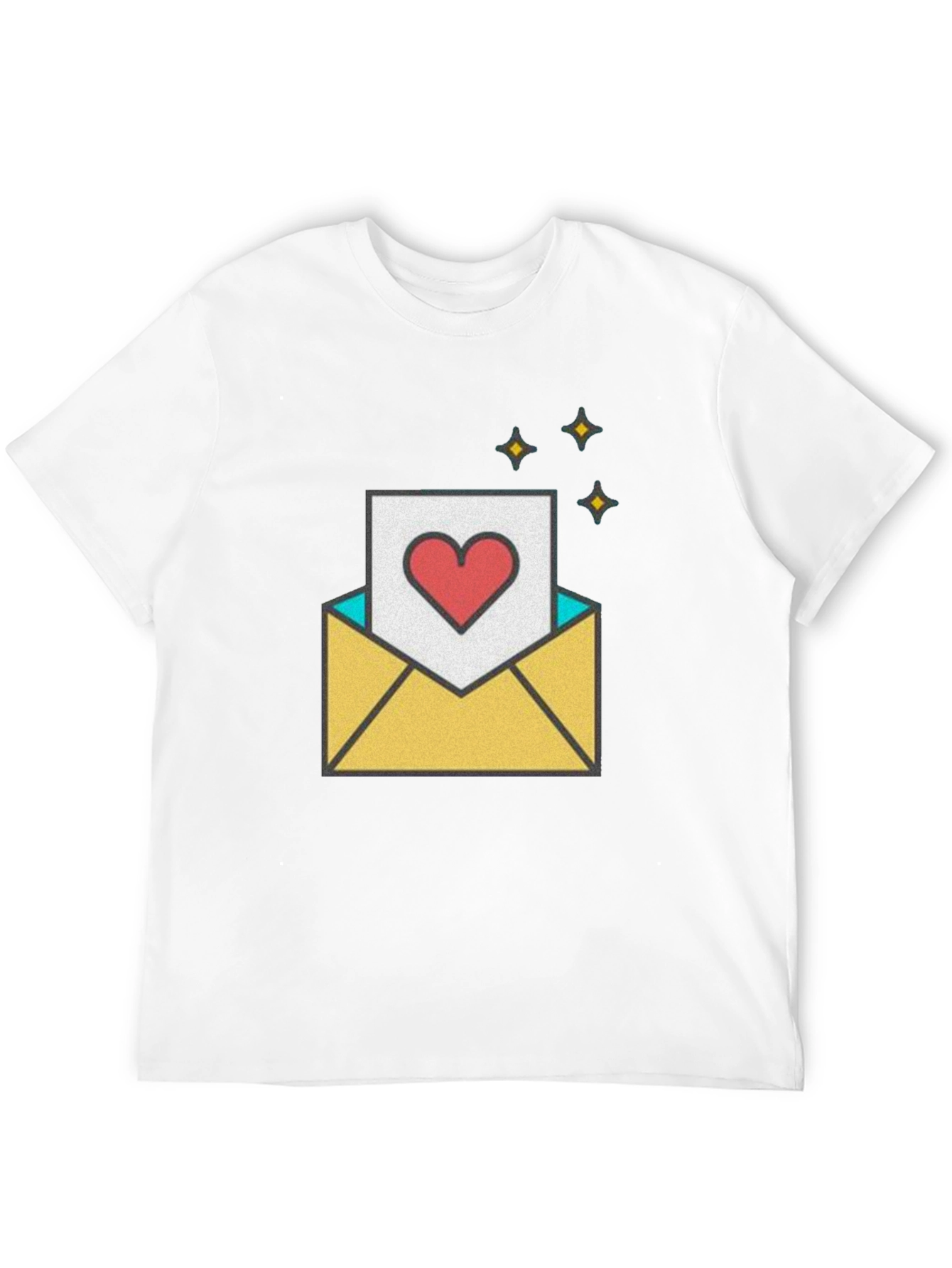 Black Love Letter Graphic T-Shirt - Romantic & Trendy view 12