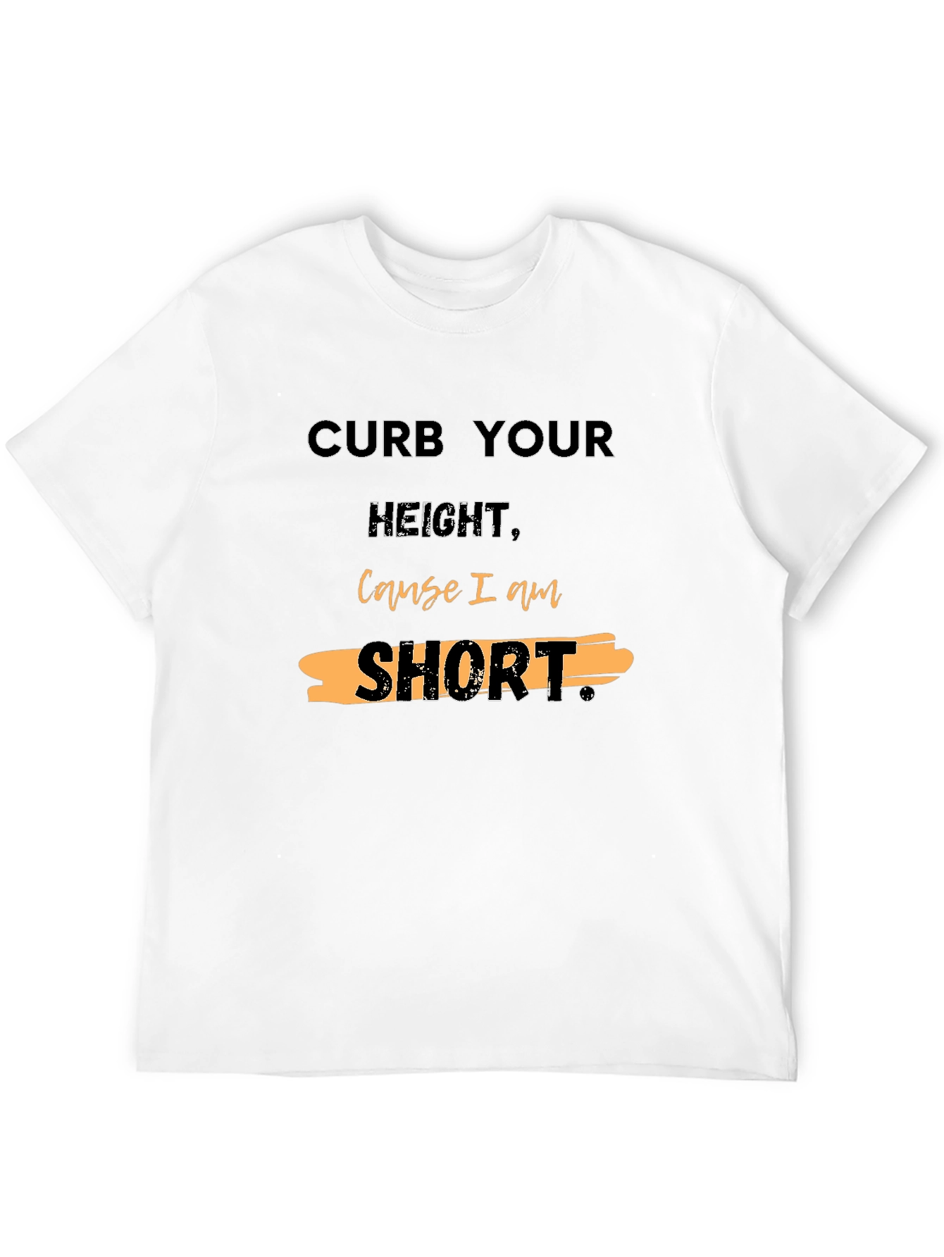 Black Curb Your Height Graphic T-Shirt view 12