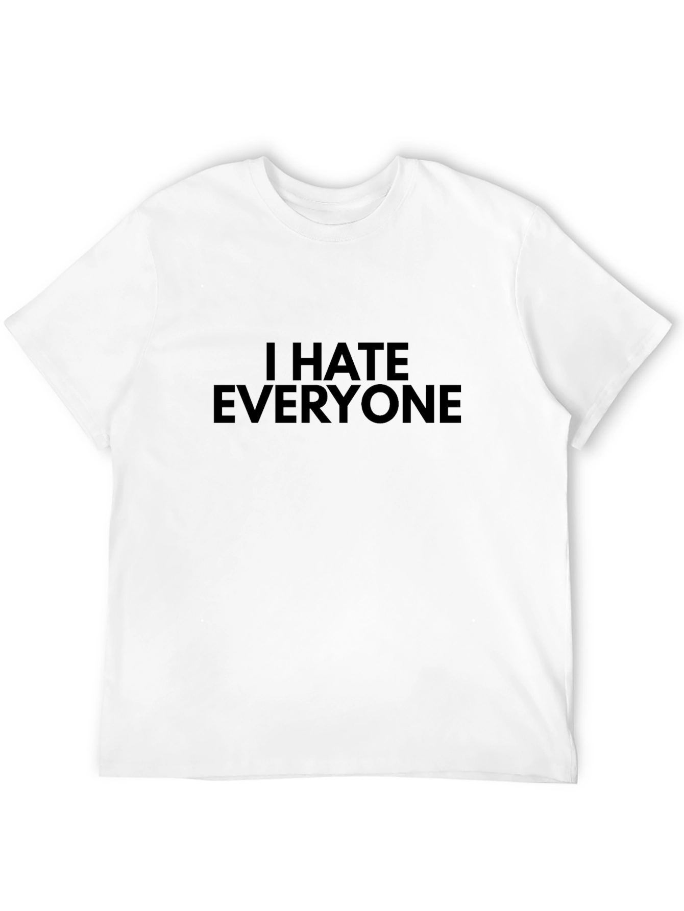 Black I Hate Everyone T-Shirt - Edgy Statement Tee view 12