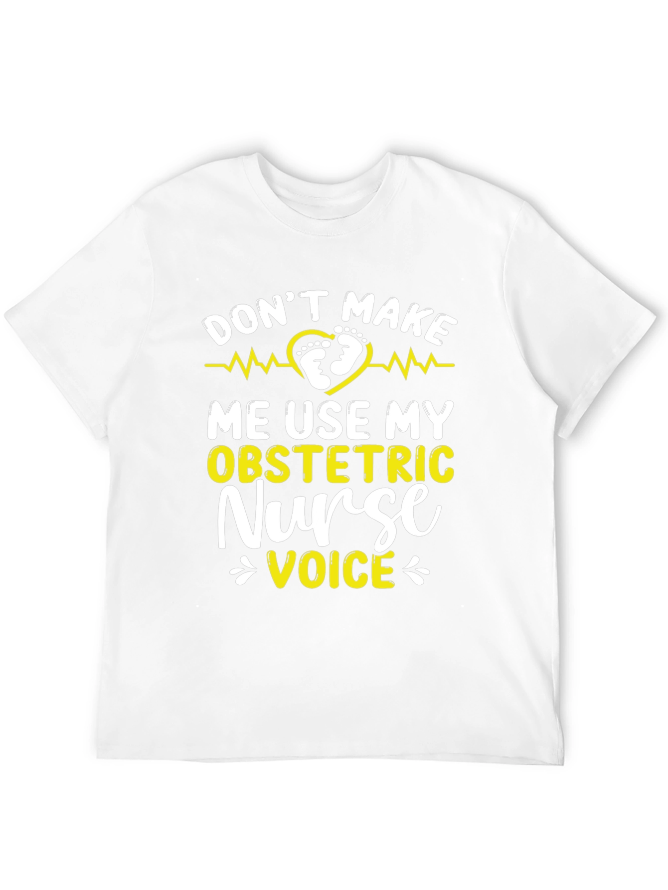 Black Obstetric Nurse Voice T-Shirt - Funny Nurse Tee view 12