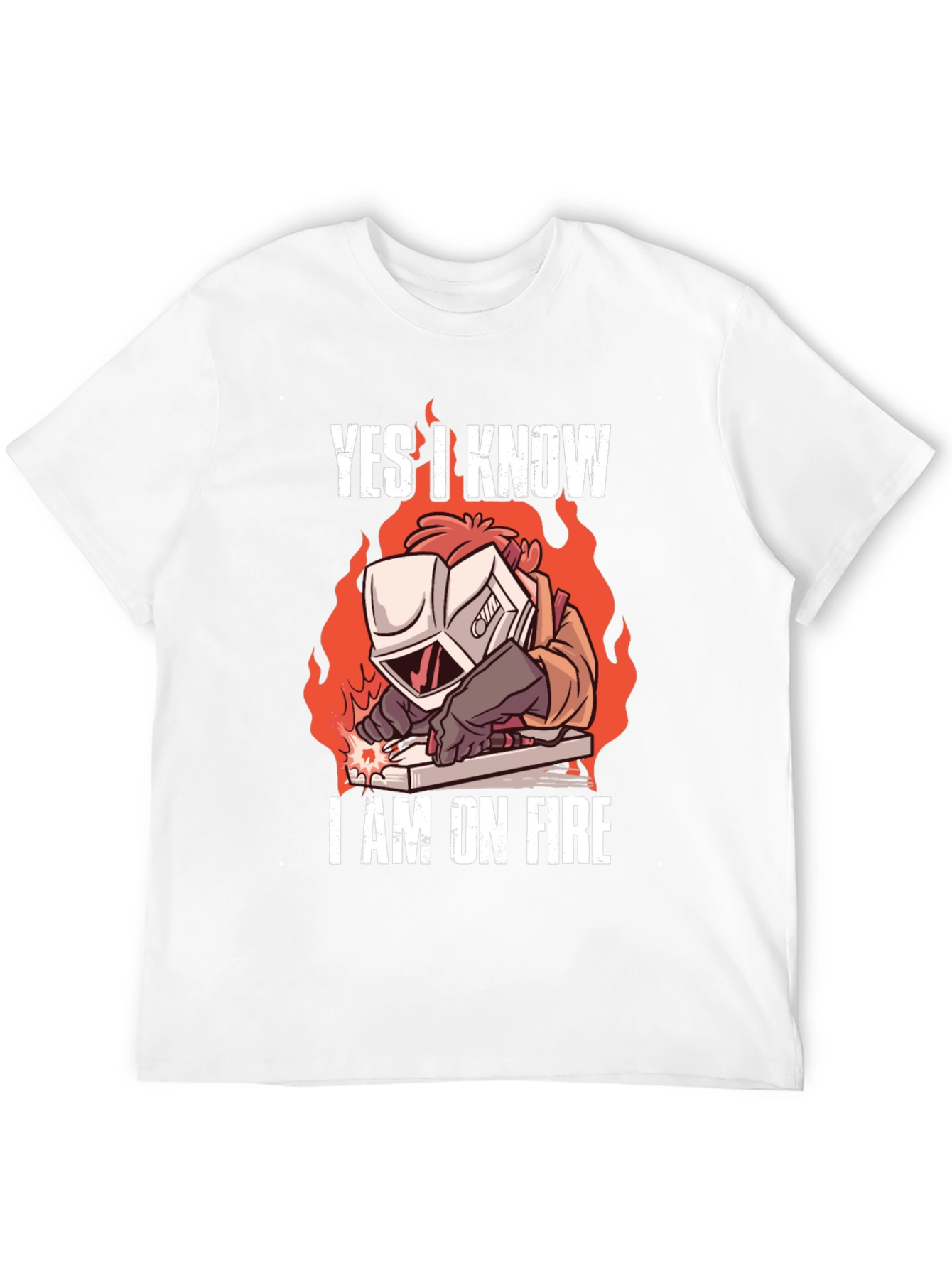 Black Yes, I Know I'm On Fire Welding T-Shirt view 12