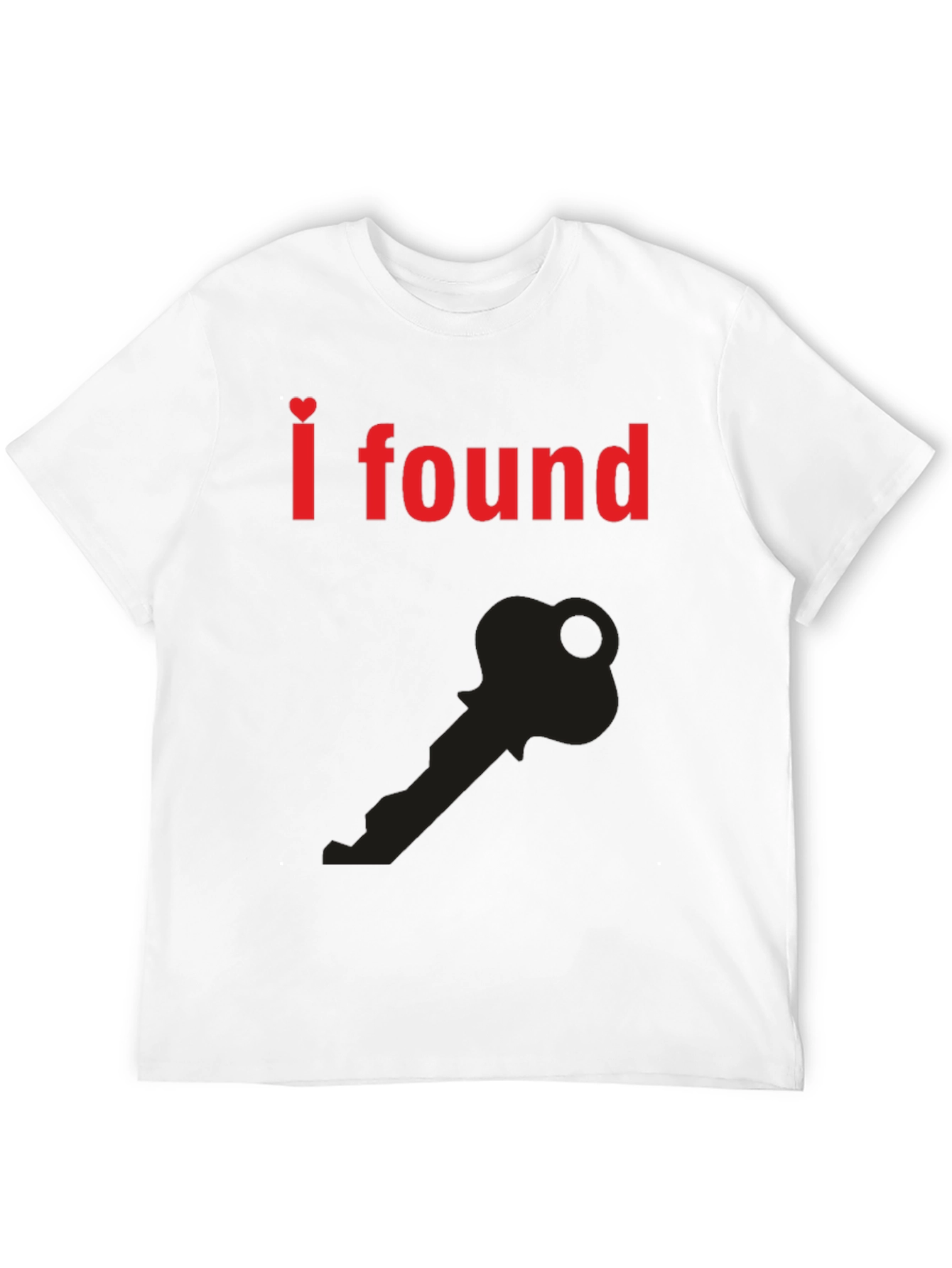 Black I Found the Key T-Shirt - Heart Graphic view 12