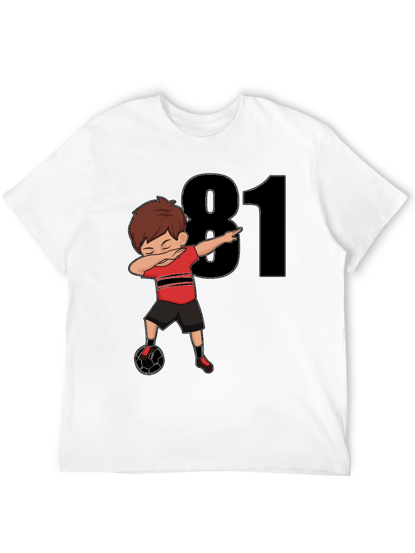 81st Birthday Soccer Dabbing Boy T-Shirt - 12