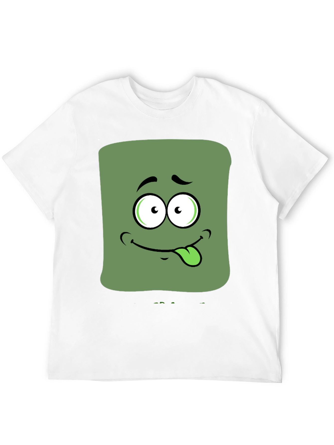 Black Funny Face Graphic Tee - Quirky Men's Black T-Shirt view 12