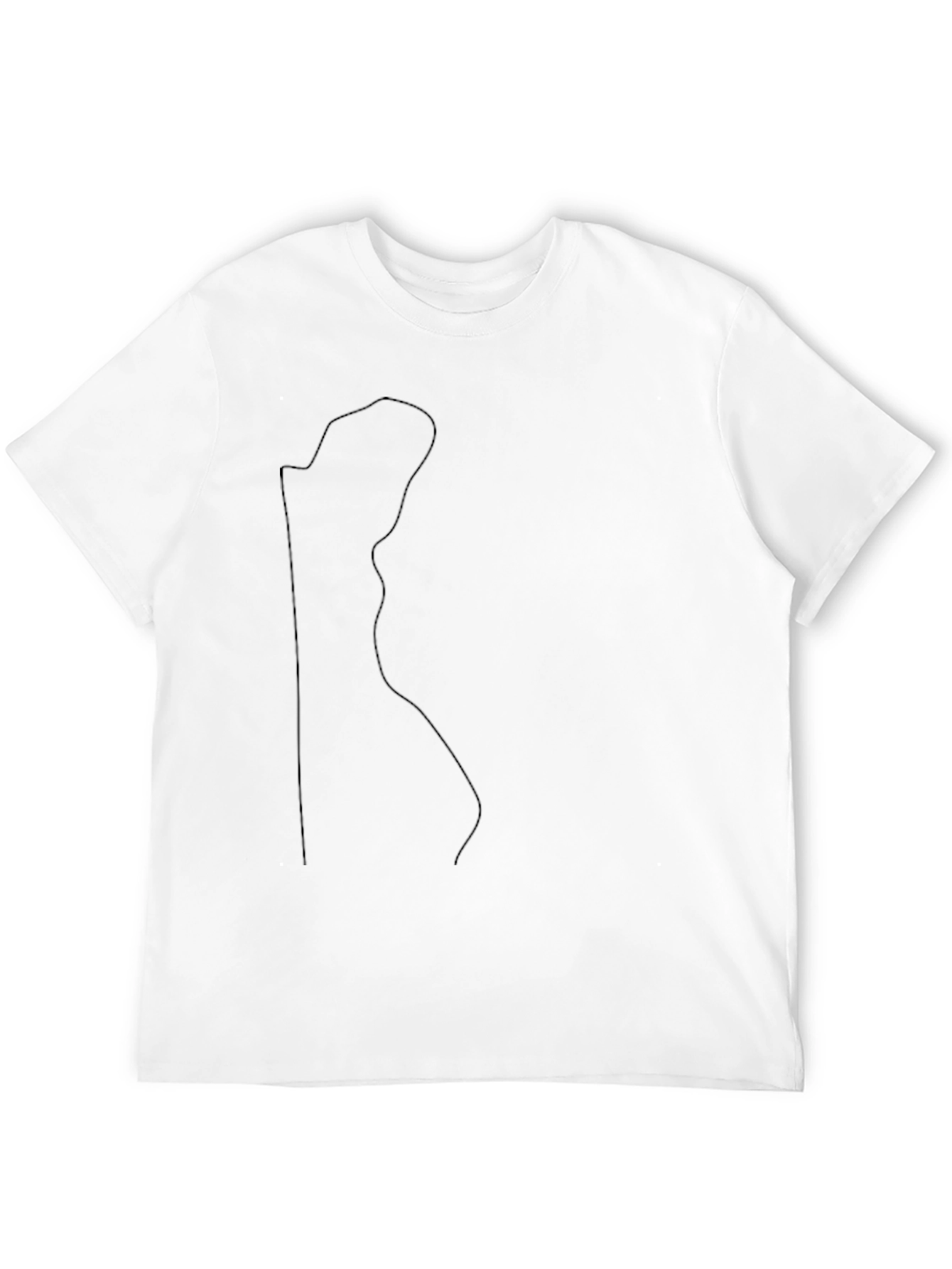 Black Black Graphic Tee - Abstract Silhouette view 12