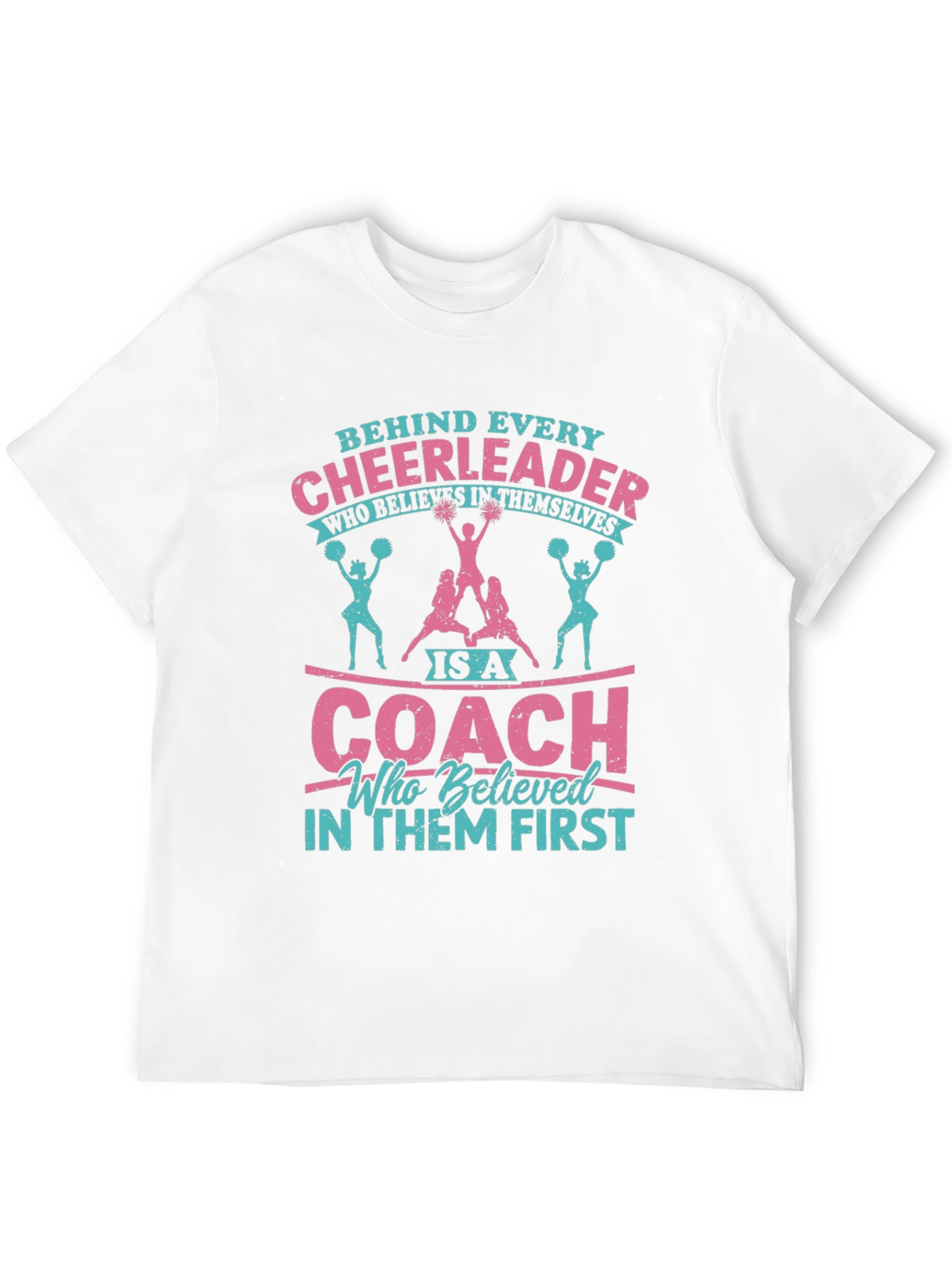 Black Cheerleader Coach Graphic Tee - Black Cotton Blend view 12