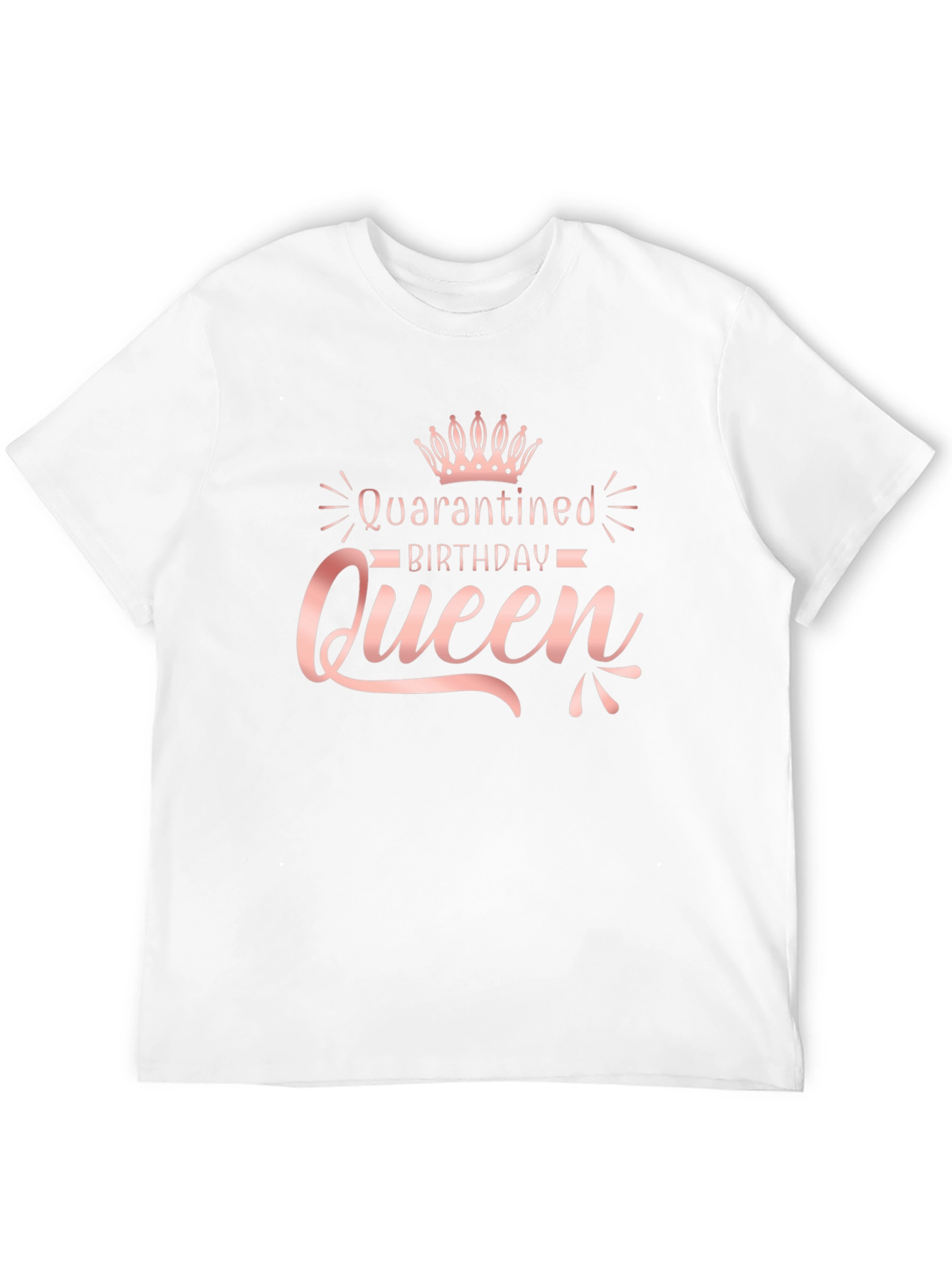 Black Quarantined Birthday Queen T-Shirt view 12