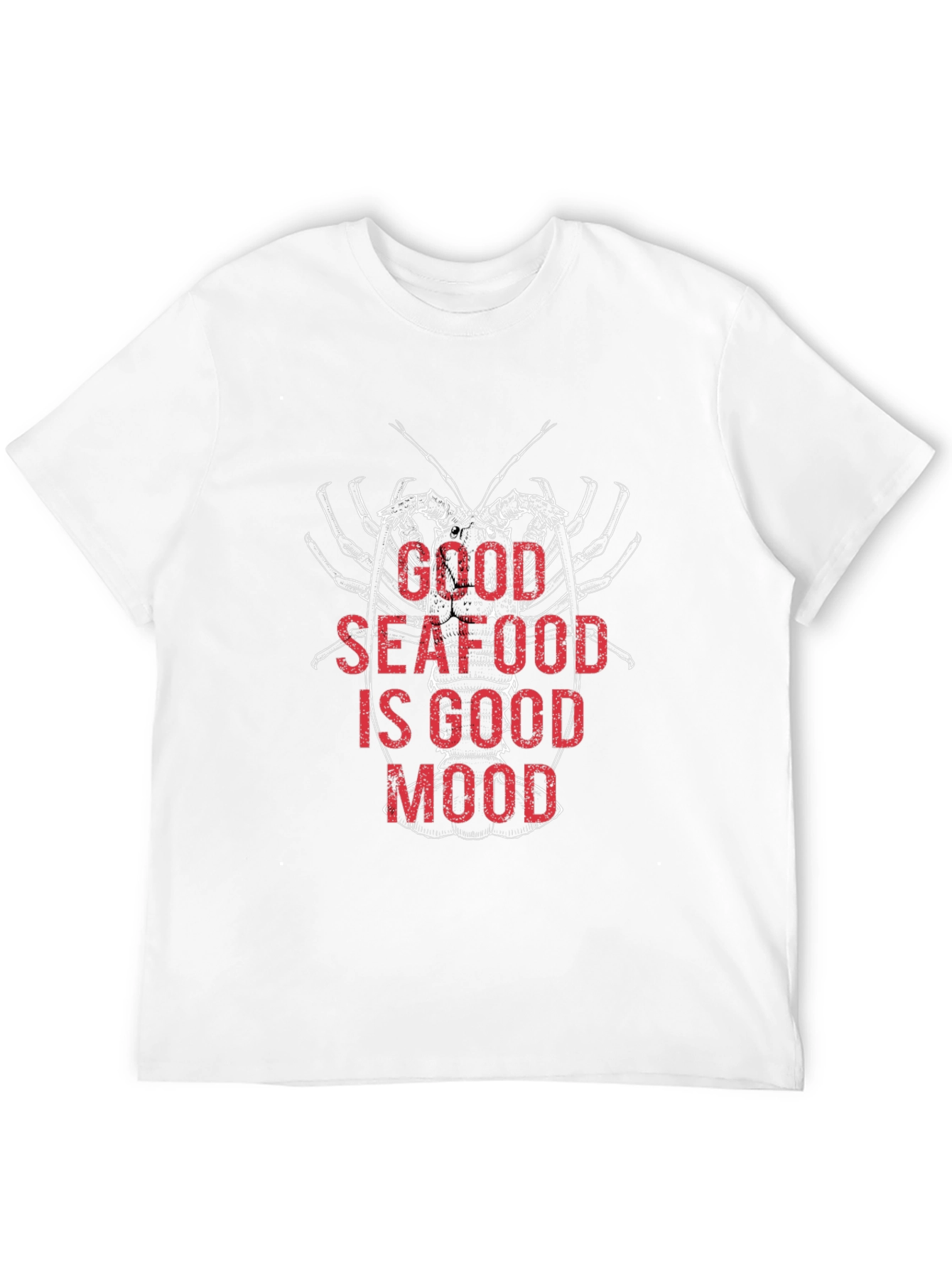 Black Seafood Lover Black T-Shirt: Good Seafood, Good Mood! view 12