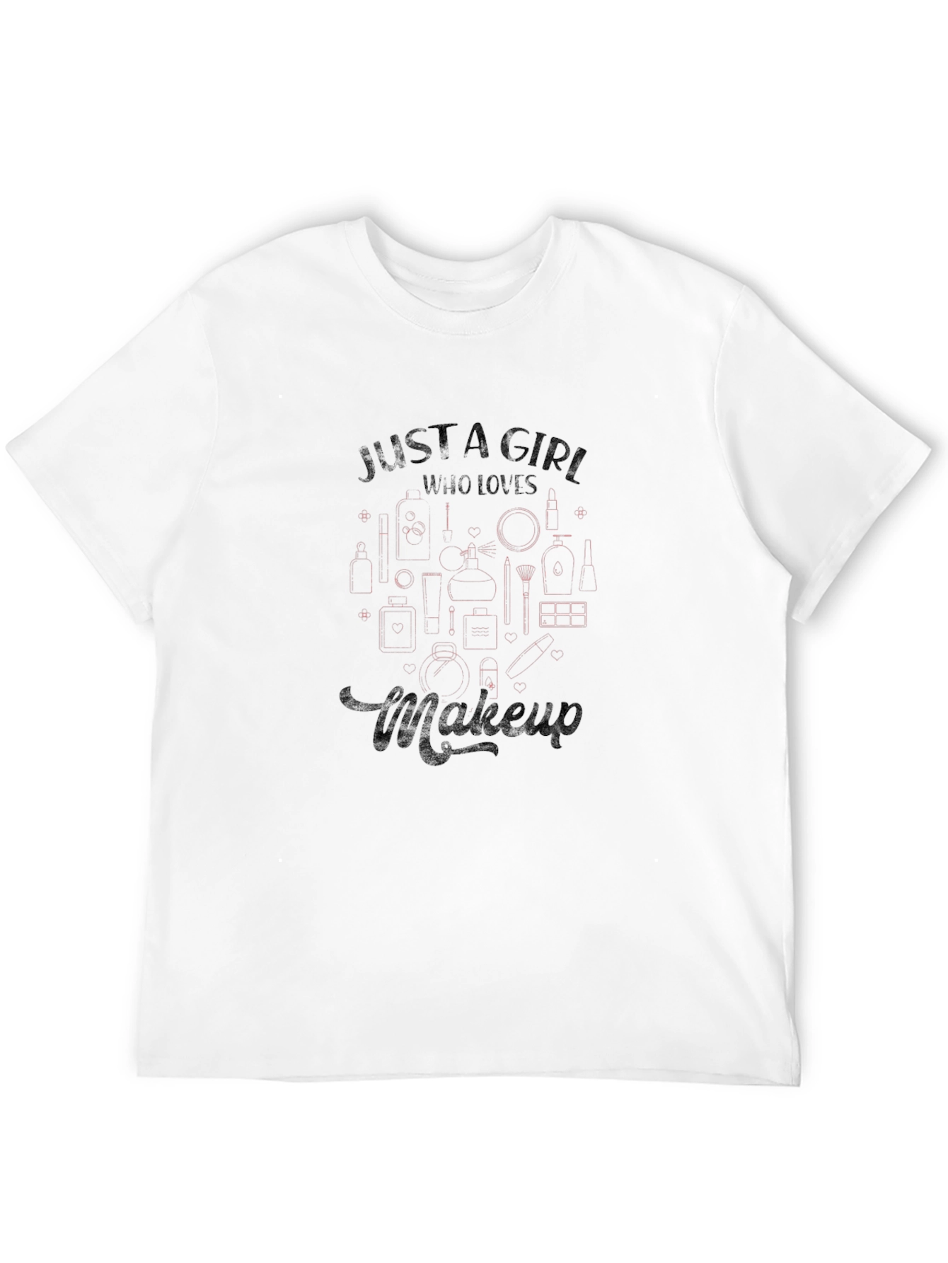Black Just A Girl Who Loves Makeup Black T-Shirt view 12