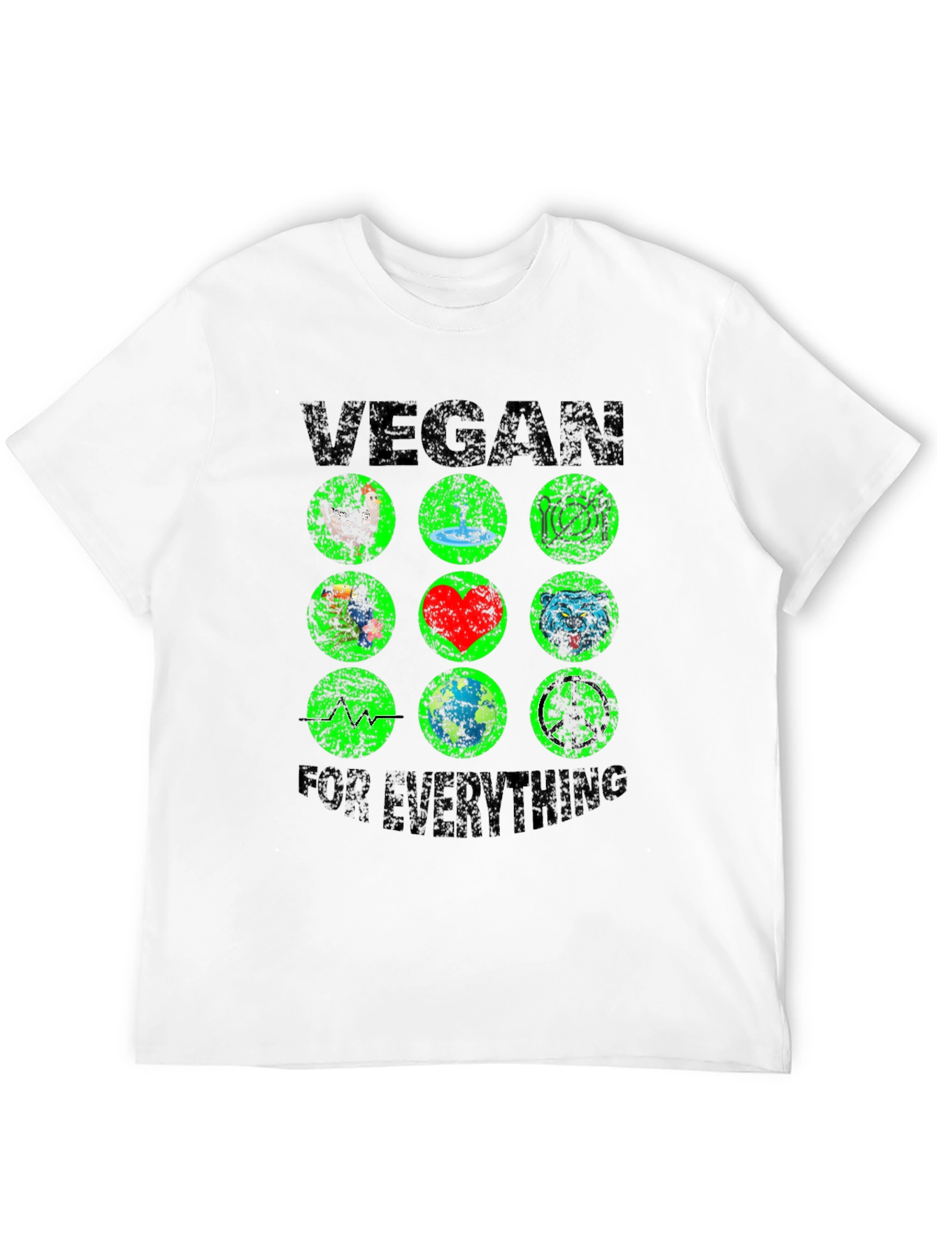 Black Vegan For Everything T-Shirt view 12