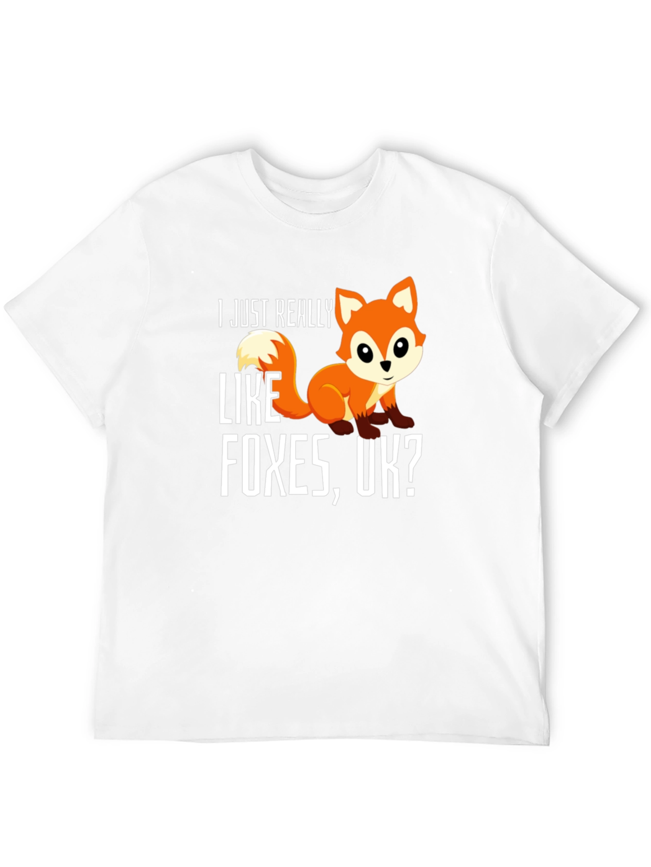Black I Like Foxes Graphic T-Shirt - Unisex Crew Neck Tee view 12