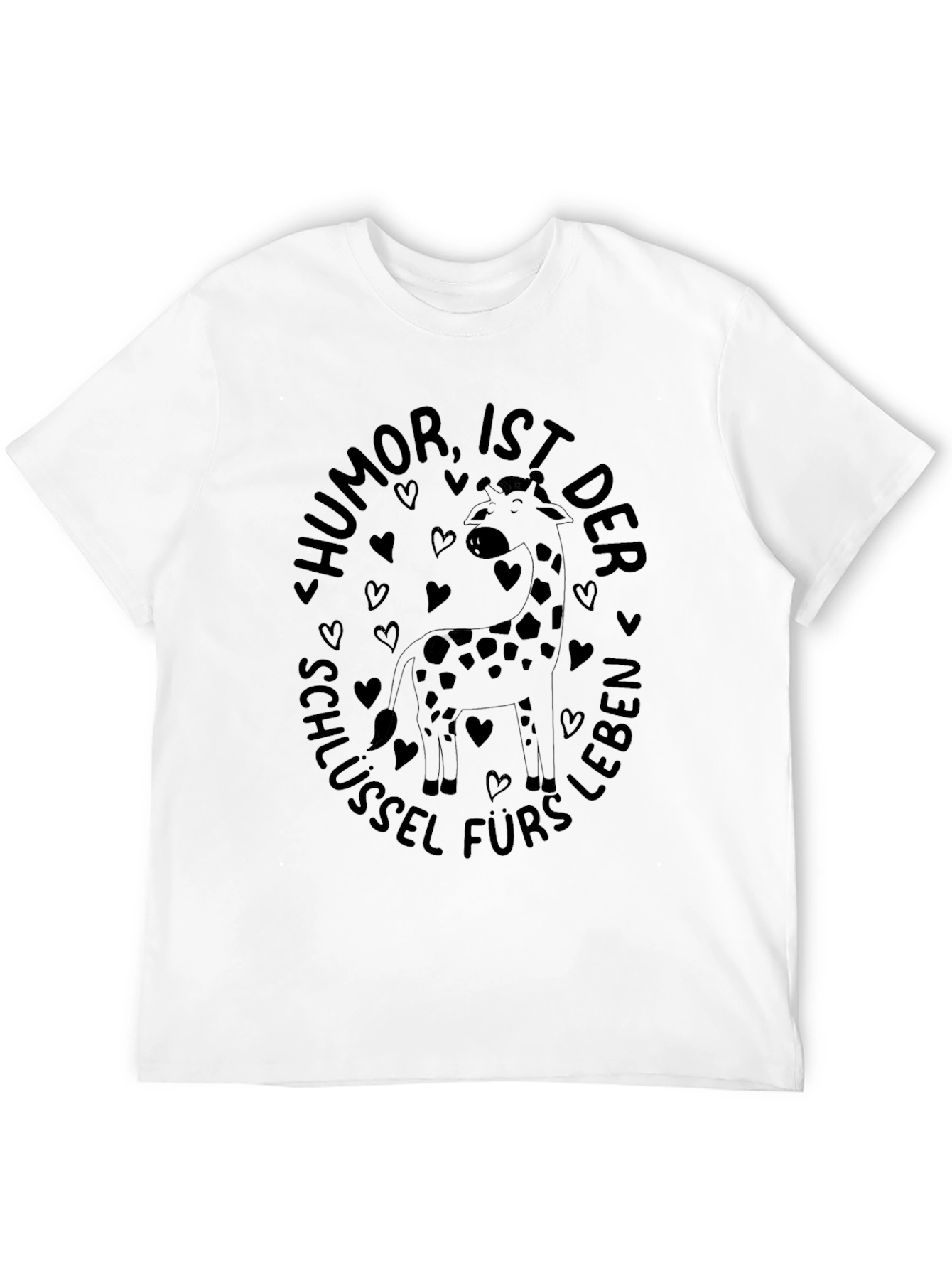 Black Humor Giraffe T-Shirt - Key to Life view 12