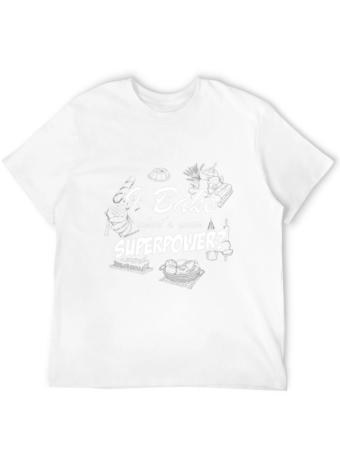Black I Bake What's Your Superpower? T-Shirt view 12