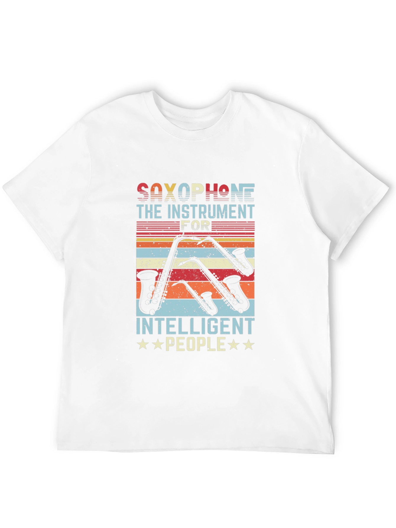 Black Saxophone Player T-Shirt - Instrument for Intelligent People view 12