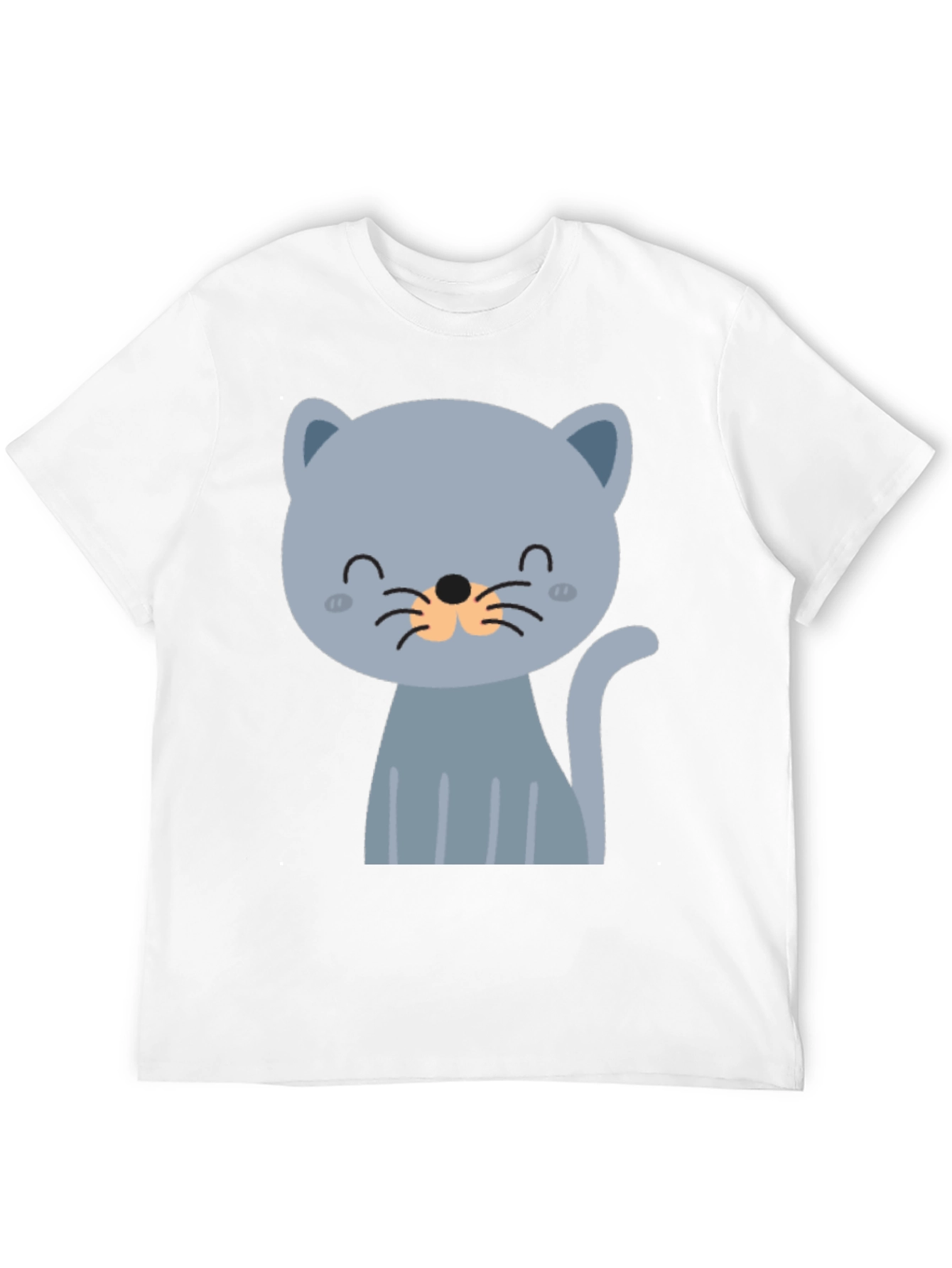 Black Cute Cartoon Cat Graphic T-Shirt view 12