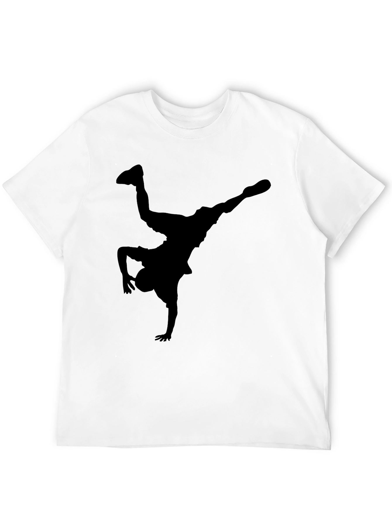 Black Breakdancer Silhouette Graphic Tee - Black view 12