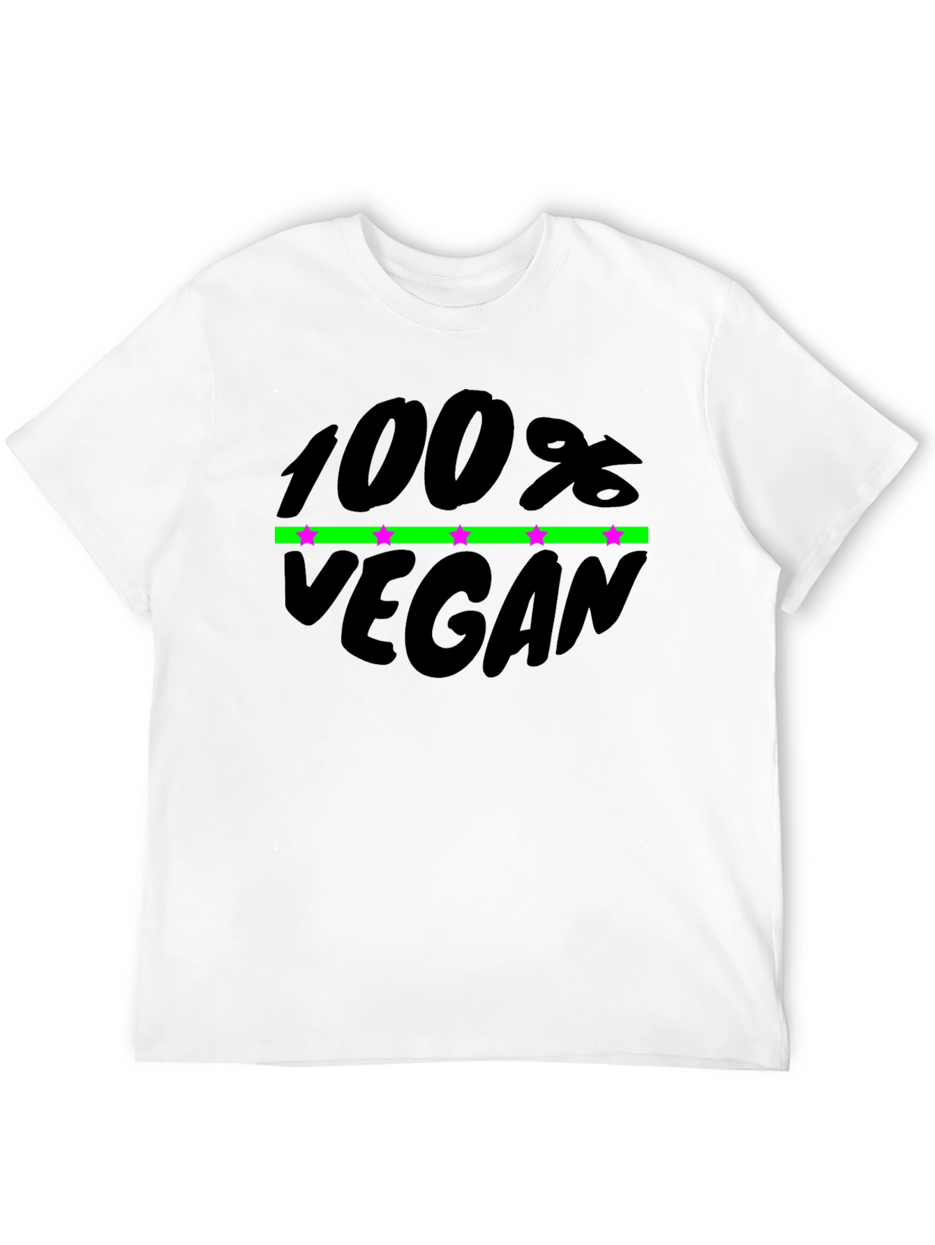 Black 100% Vegan Graphic T-Shirt - Black view 12