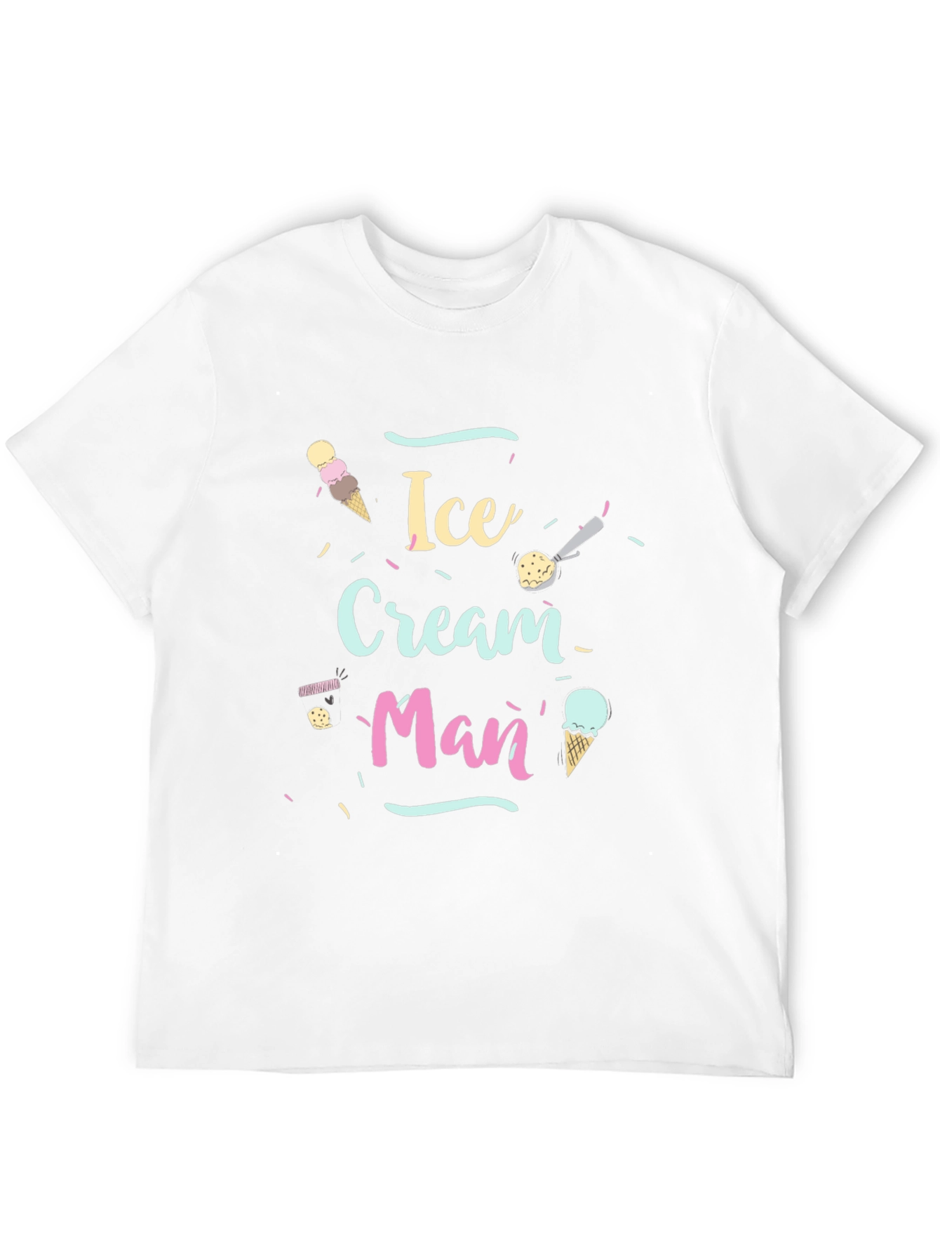 Black Ice Cream Man Graphic Tee - Quirky & Fun T-Shirt view 12