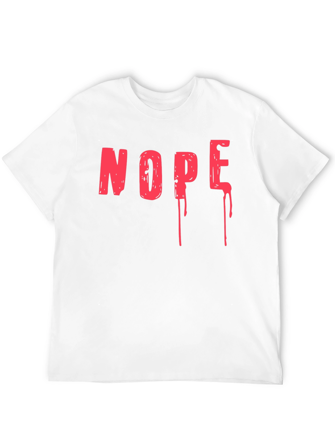 Black Nope Drip Graphic Tee - Black Cotton T-Shirt view 12