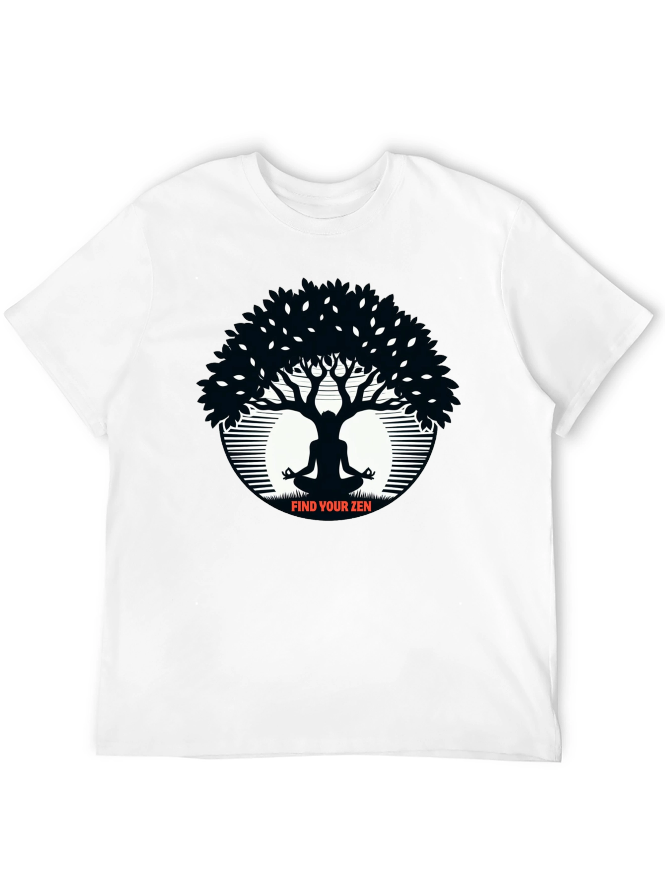 Zen Tree Black T-Shirt Meditation Tee - 12