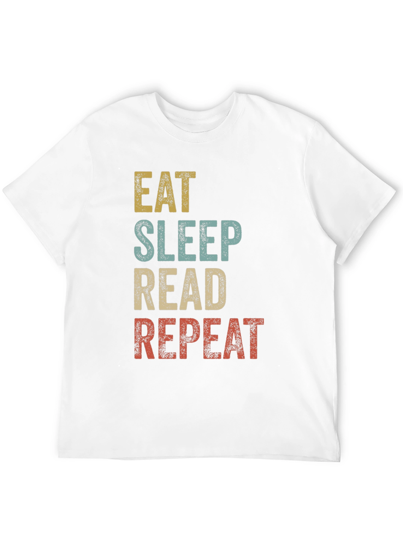 Black Eat Sleep Read Repeat Graphic Tee view 12
