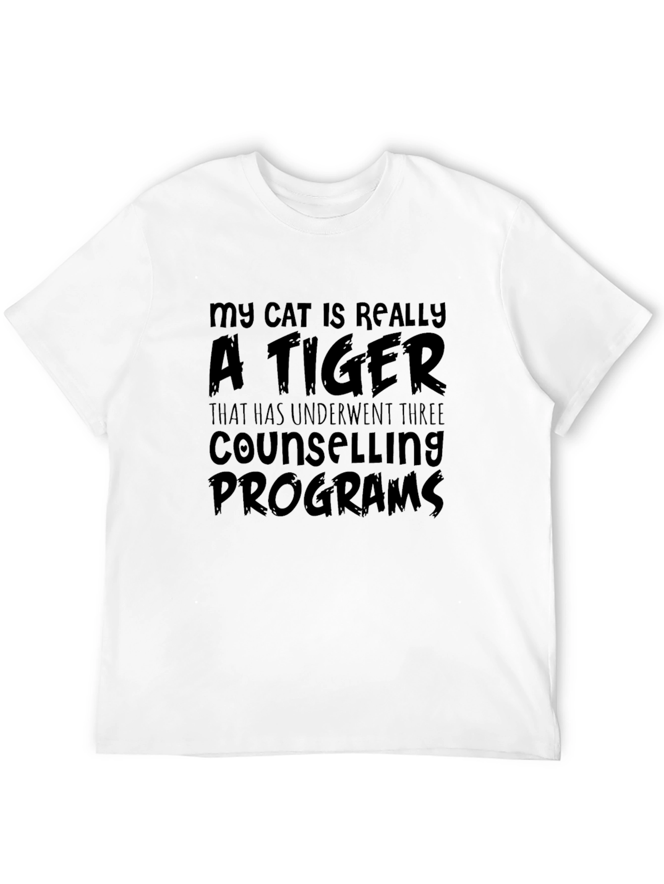 Black My Cat Is Really A Tiger T-Shirt view 12