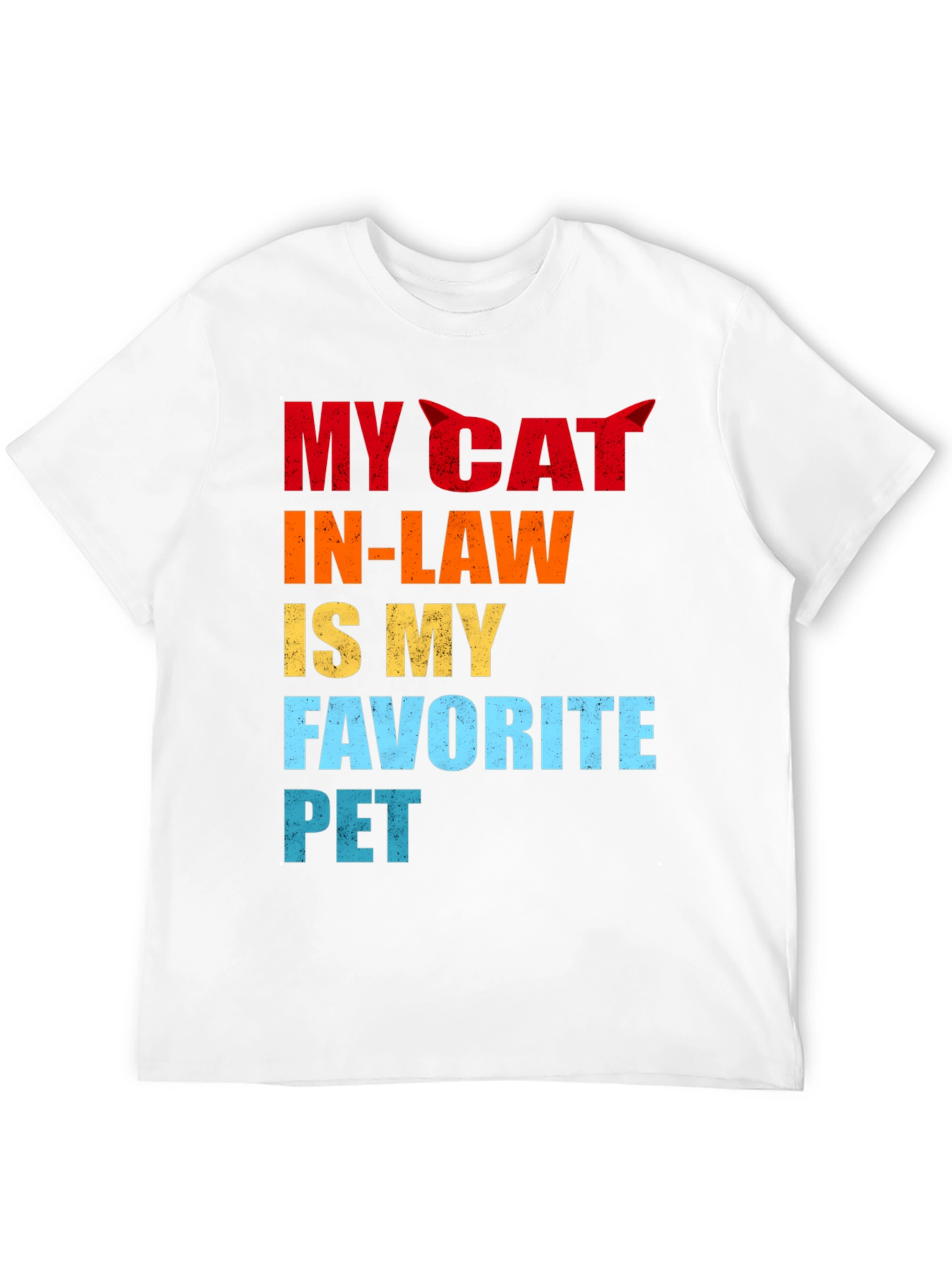 Black My Cat In-Law Favorite Pet Graphic T-Shirt view 12