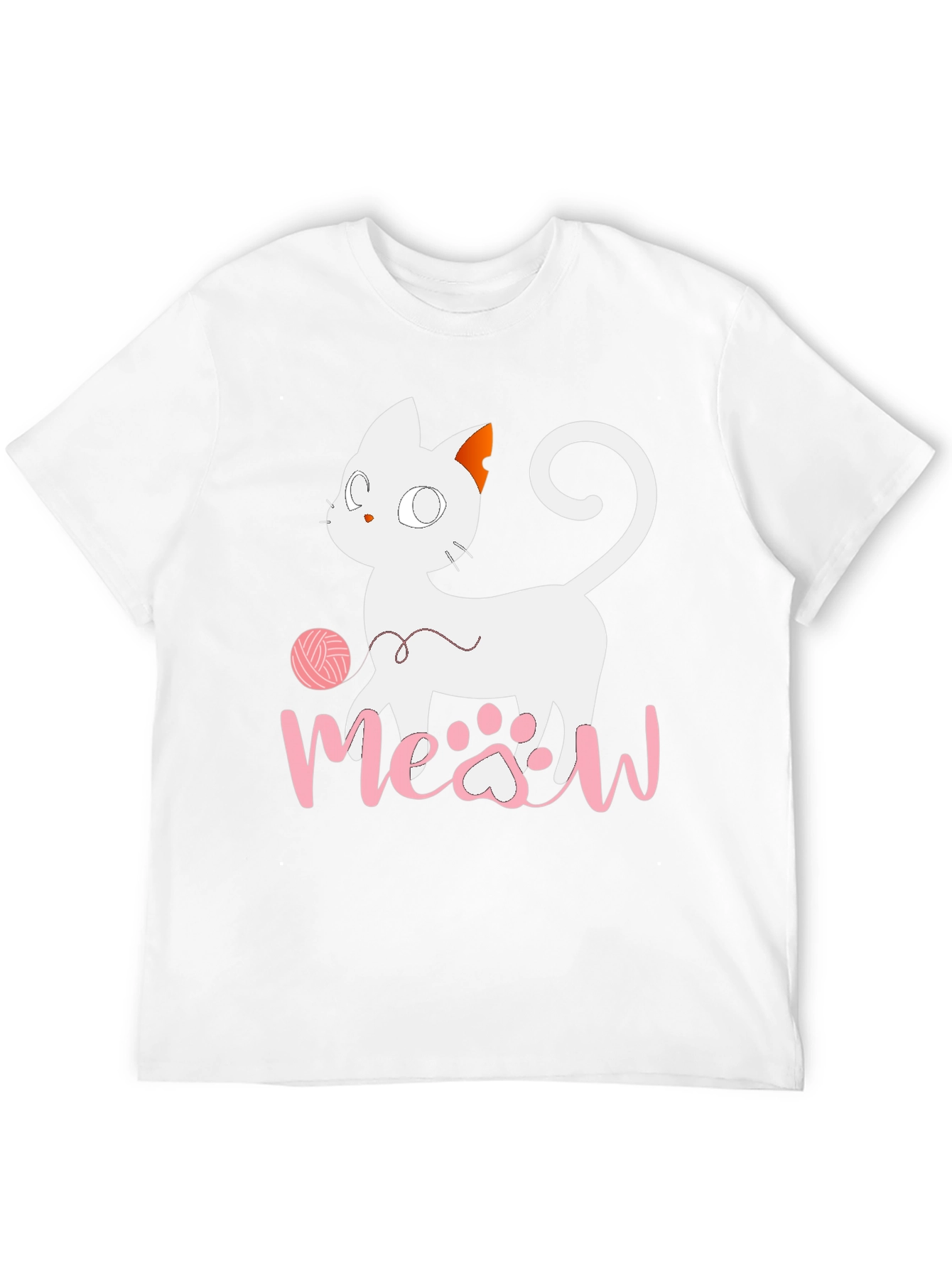 Black Cute Cat Meow T-Shirt - Fun Graphic Tee view 12