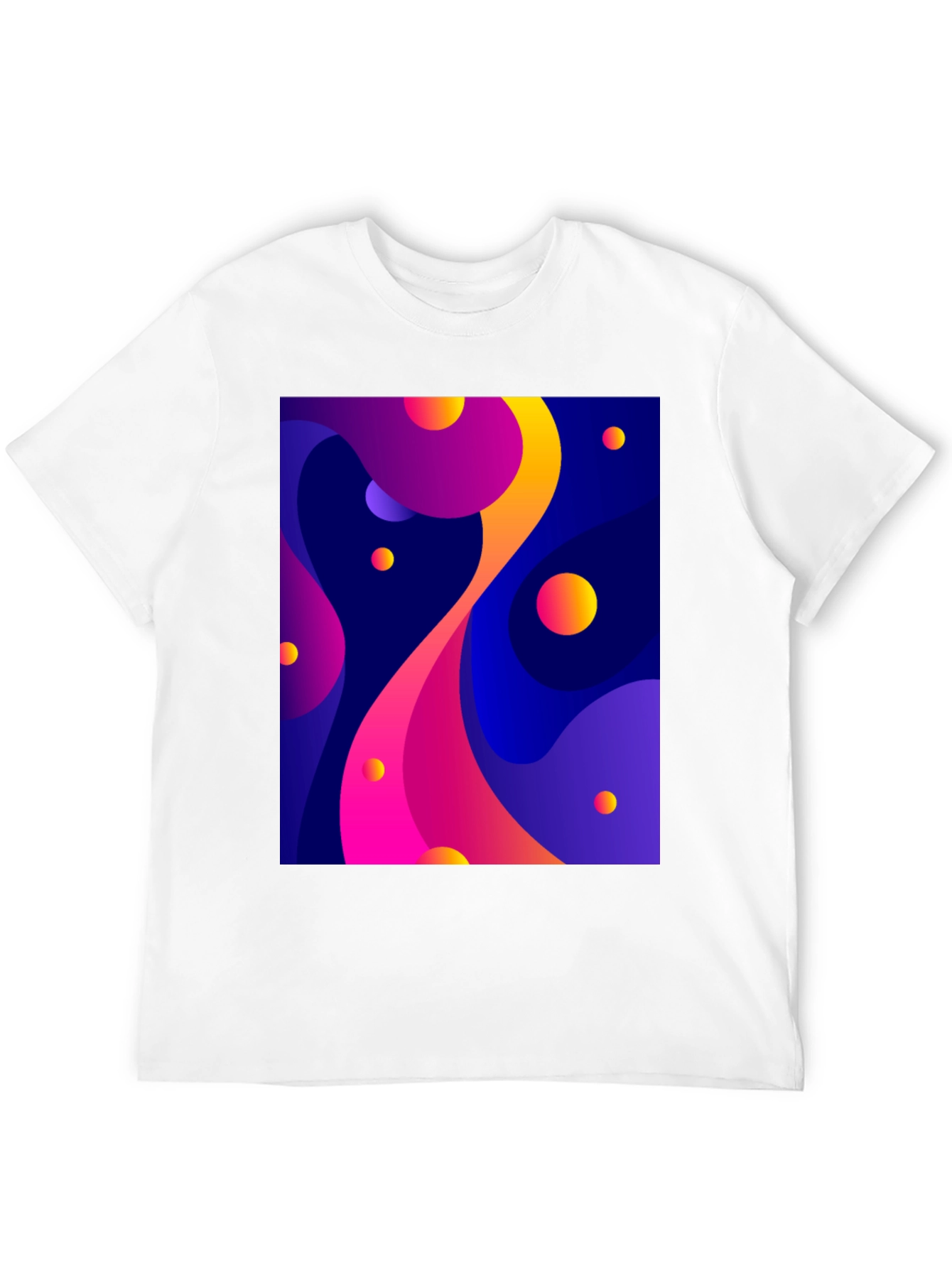 Black Abstract Art Black T-Shirt view 12
