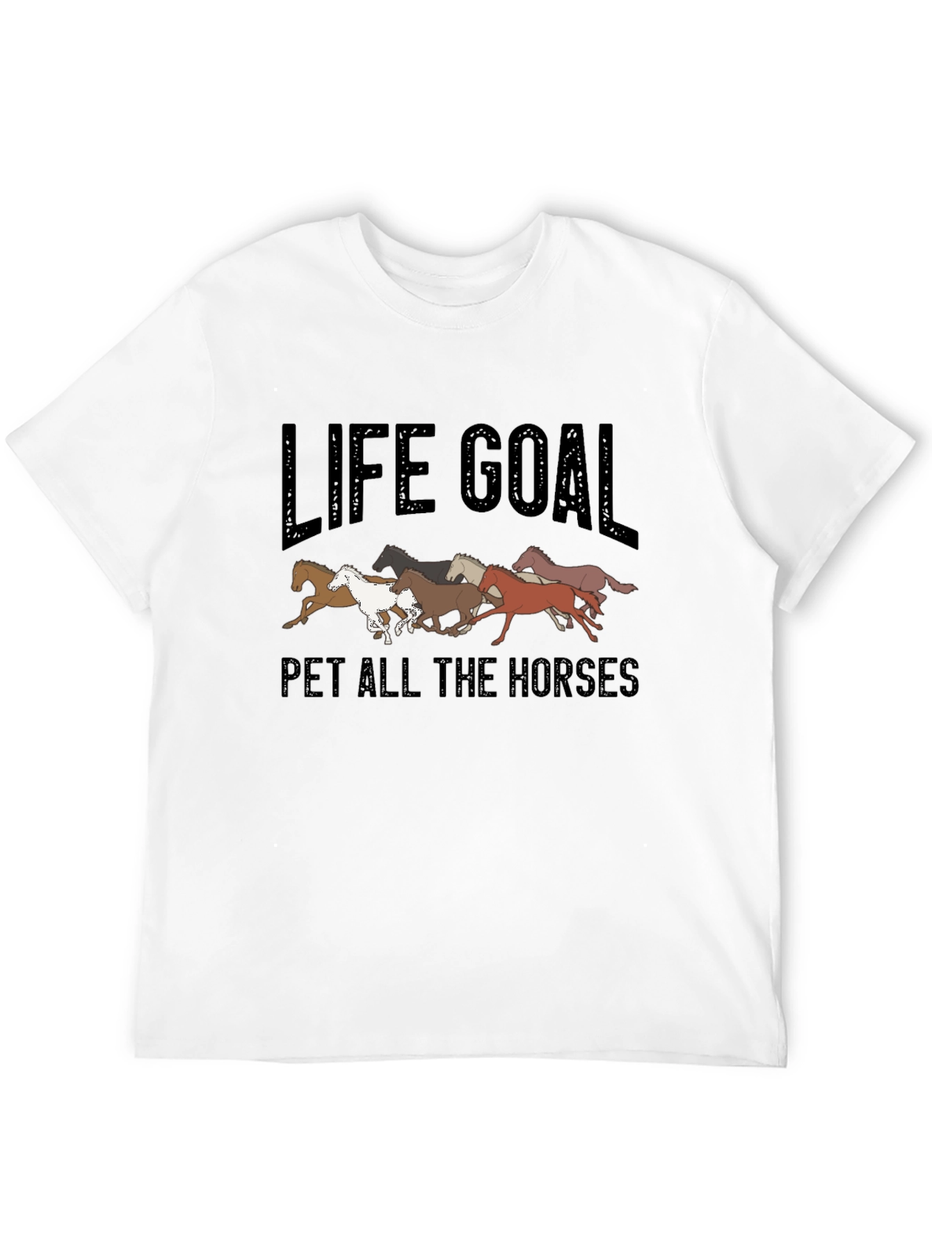 Black Life Goal Pet All The Horses Graphic T-Shirt view 12