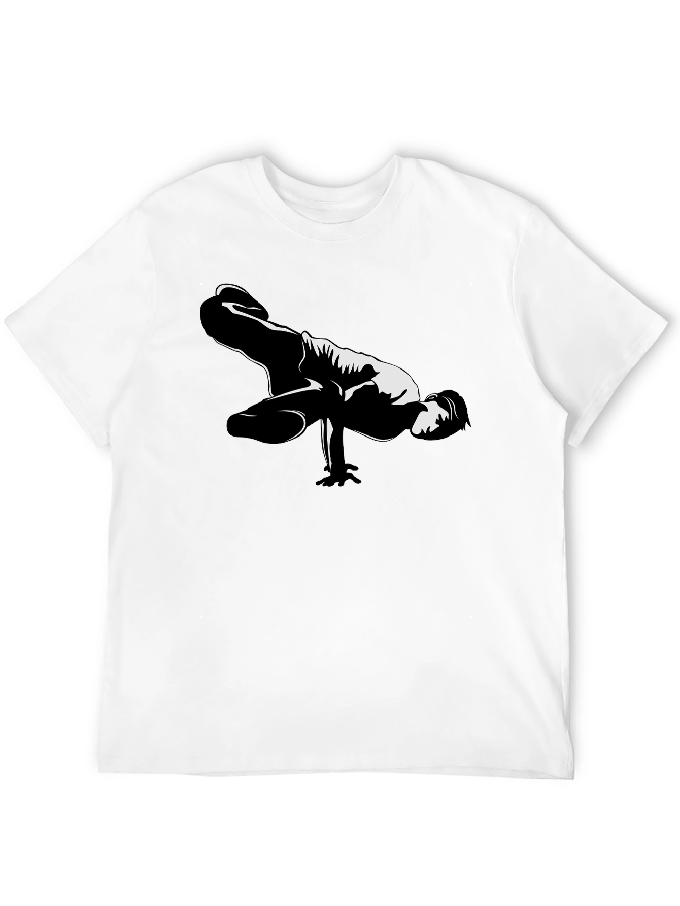 Black Cool Breakdance Pose Graphic T-Shirt - Black view 12