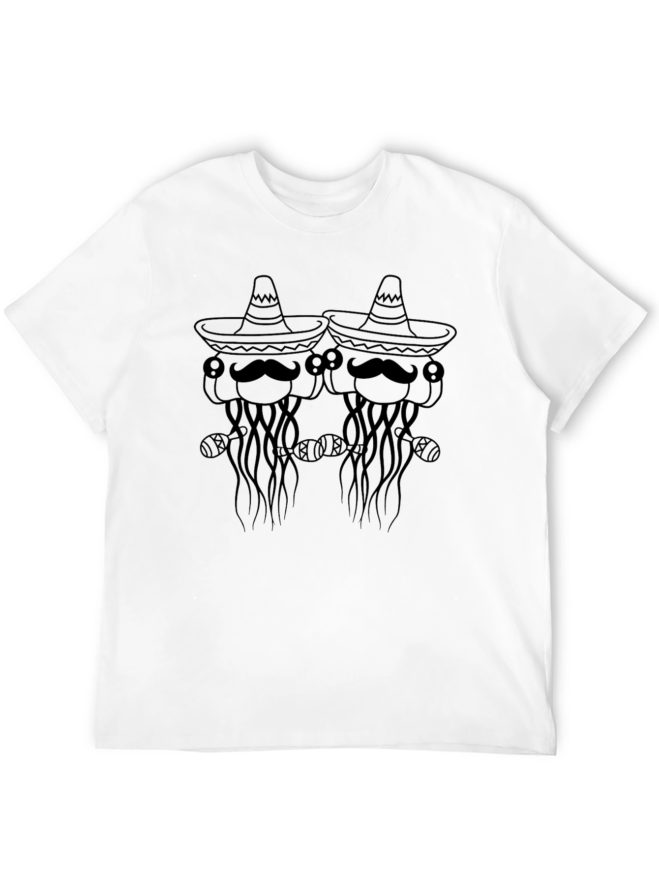 Black Mexican Jellyfish Graphic T-Shirt view 12