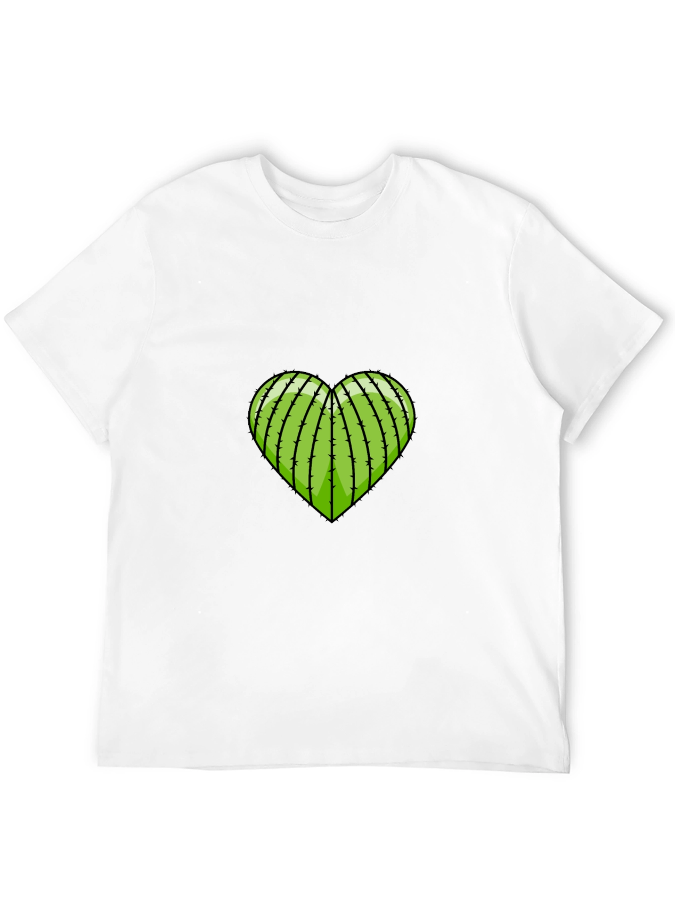 Black Prickly Love T-Shirt - Heart Cactus Graphic Tee view 12