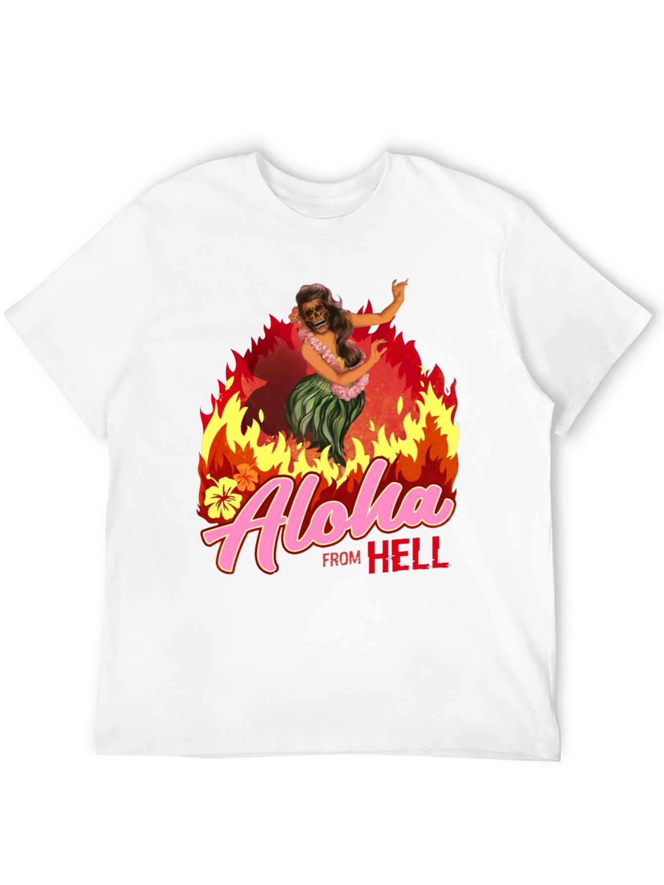 Black Aloha From Hell Graphic T-Shirt view 12