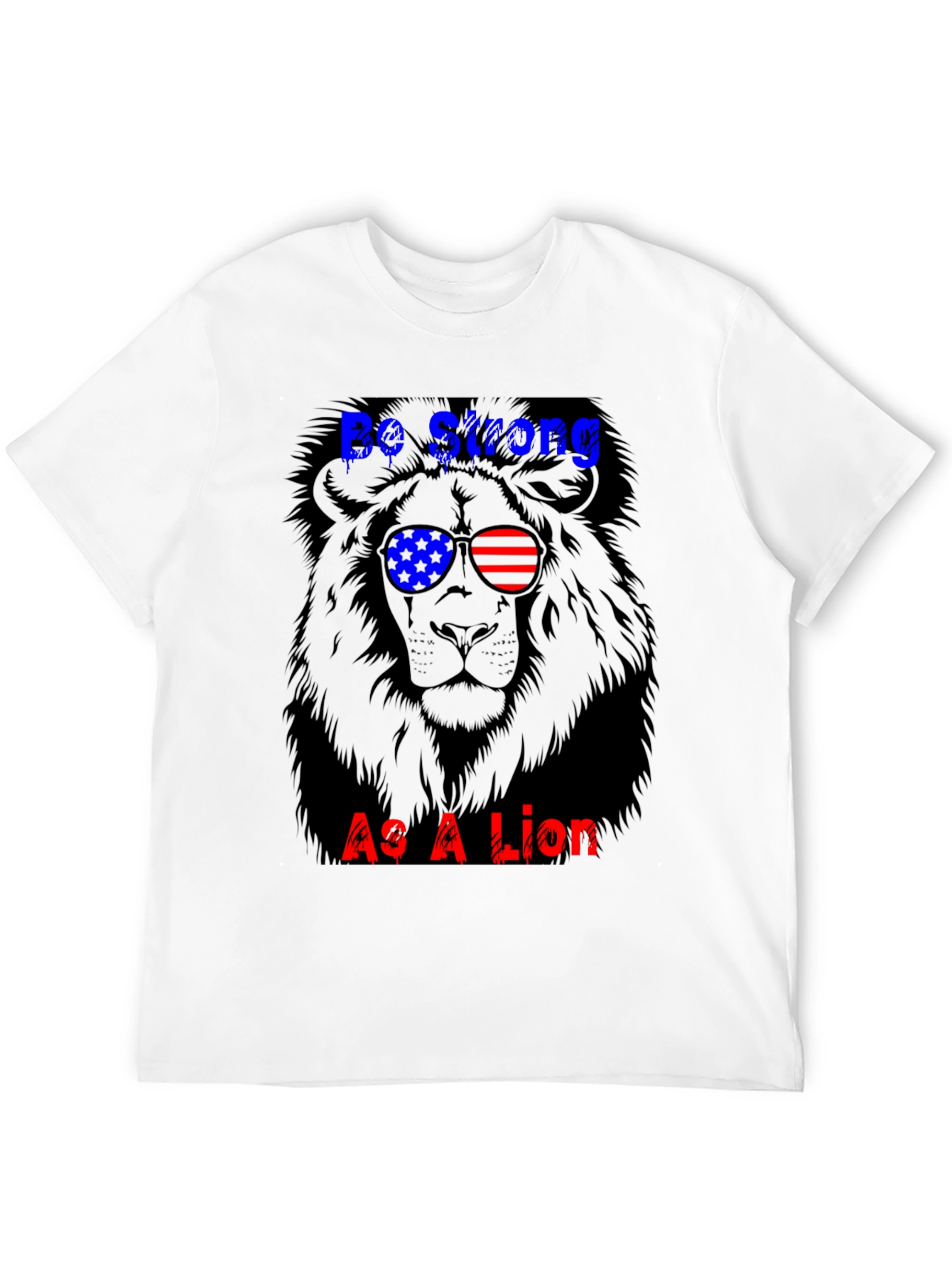 Black Be Strong Lion Graphic Tee view 12