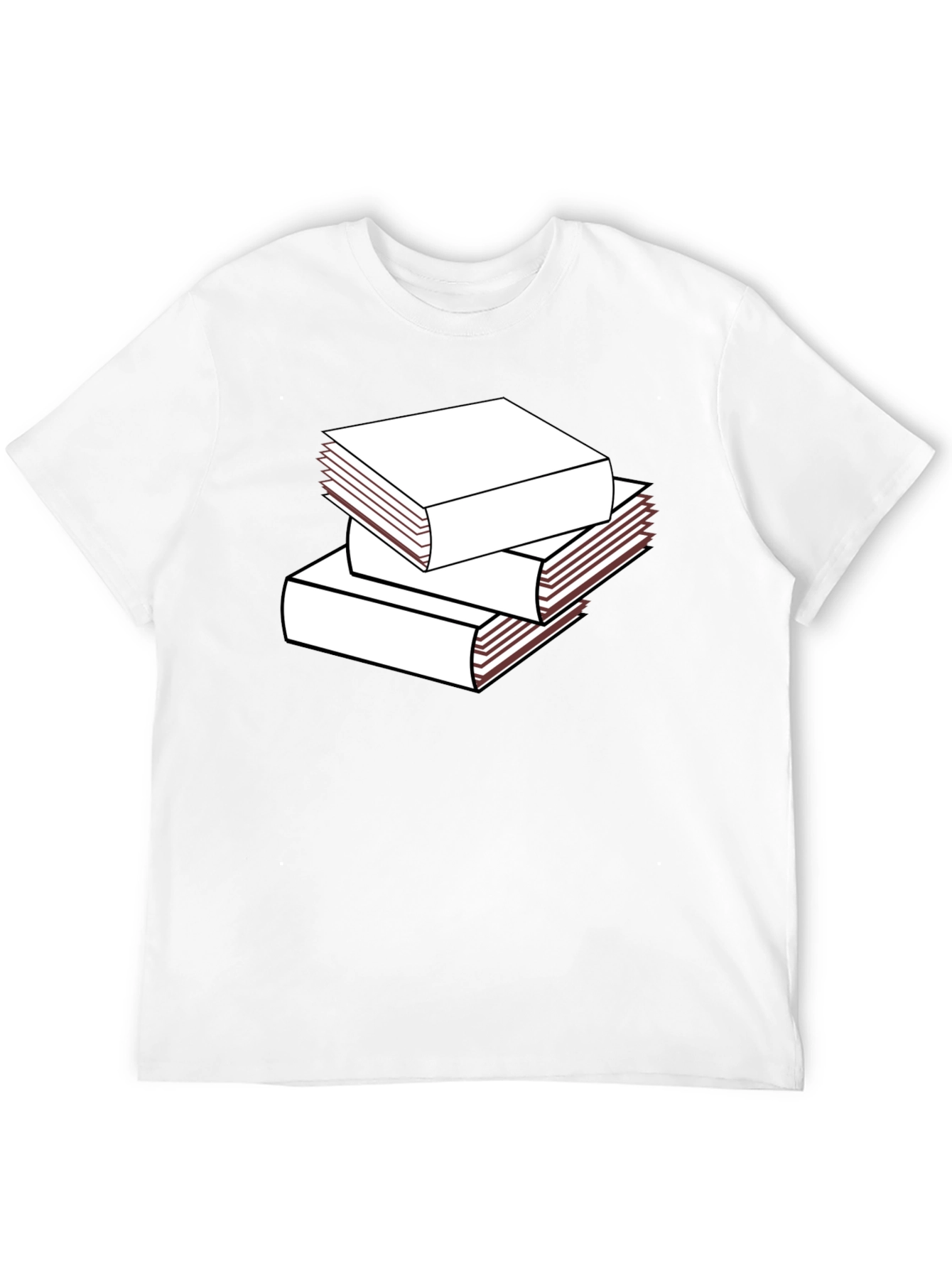Black Stacked Books Graphic T-Shirt - Black view 12