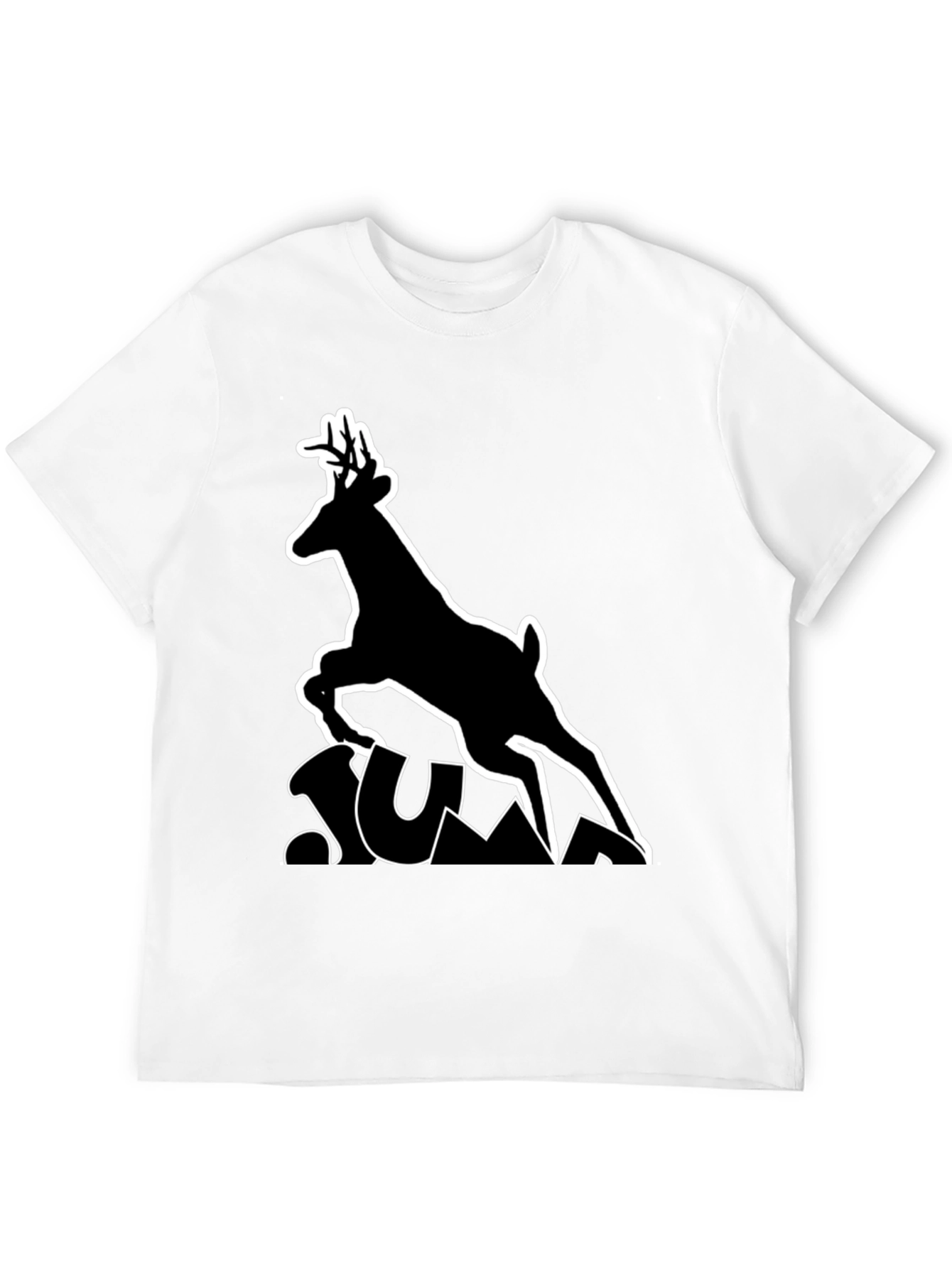 Black Deer Silhouette Graphic Tee - Black view 12