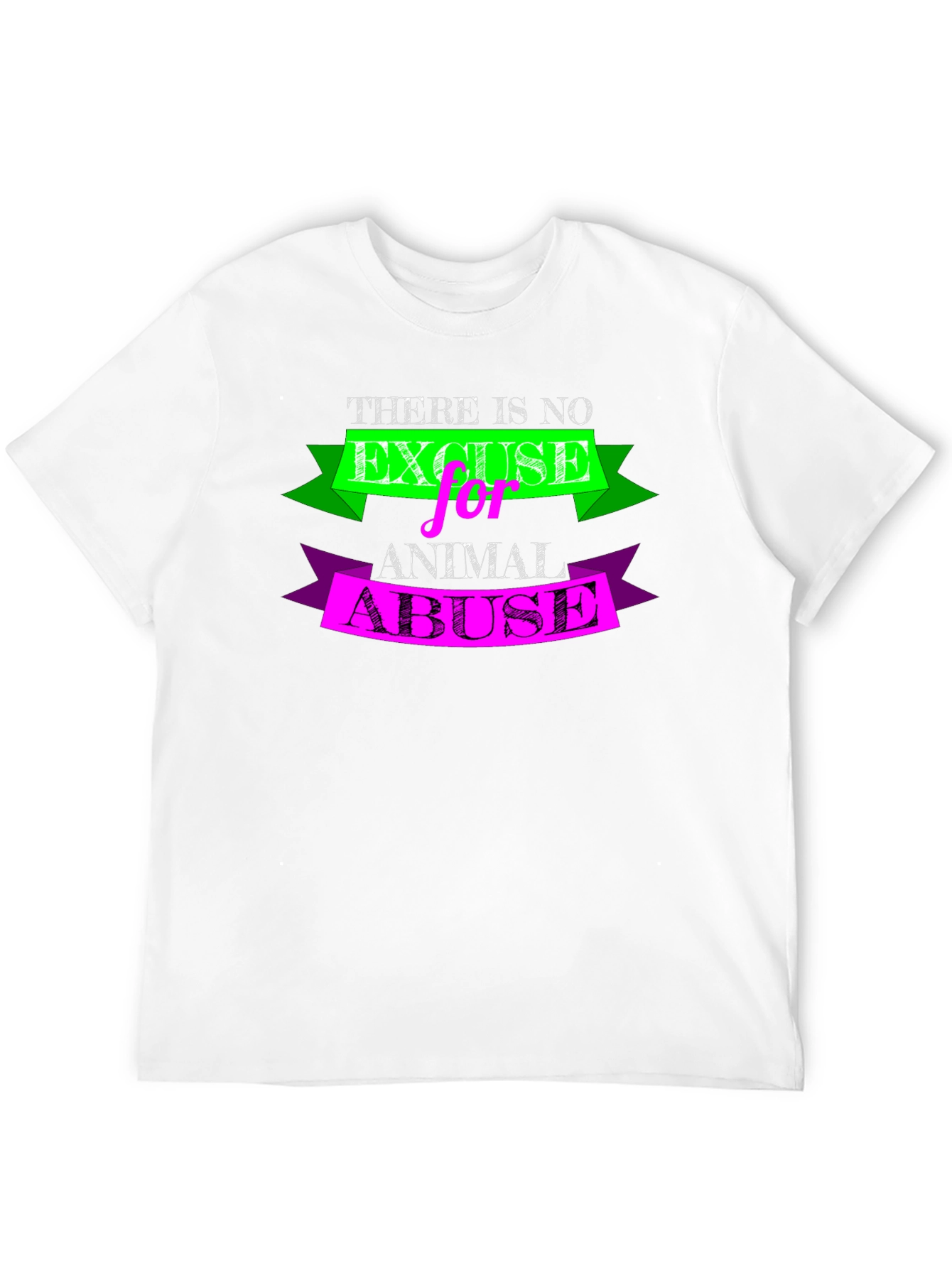 Black Animal Abuse Awareness Black T-Shirt view 12