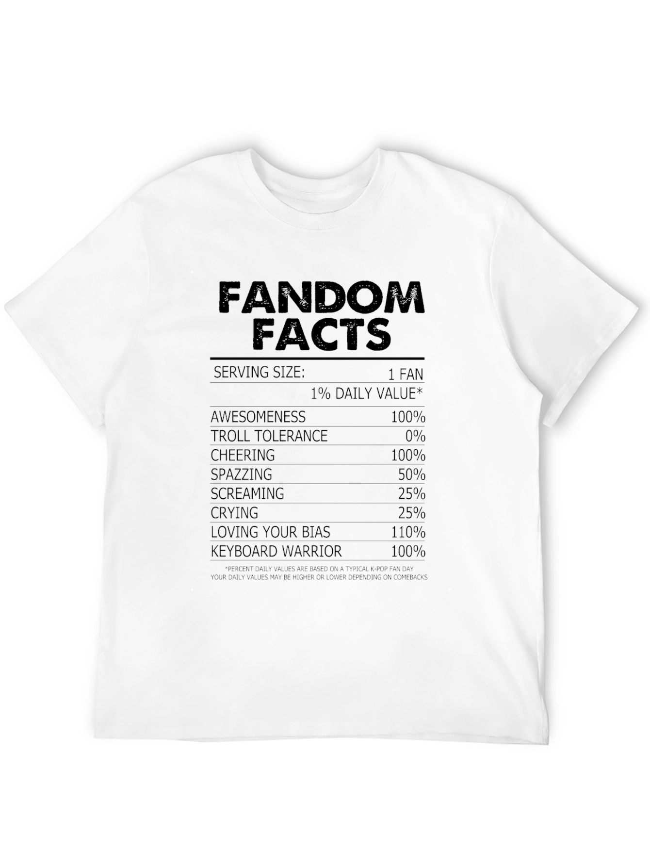 Black Fandom Facts T-Shirt view 12