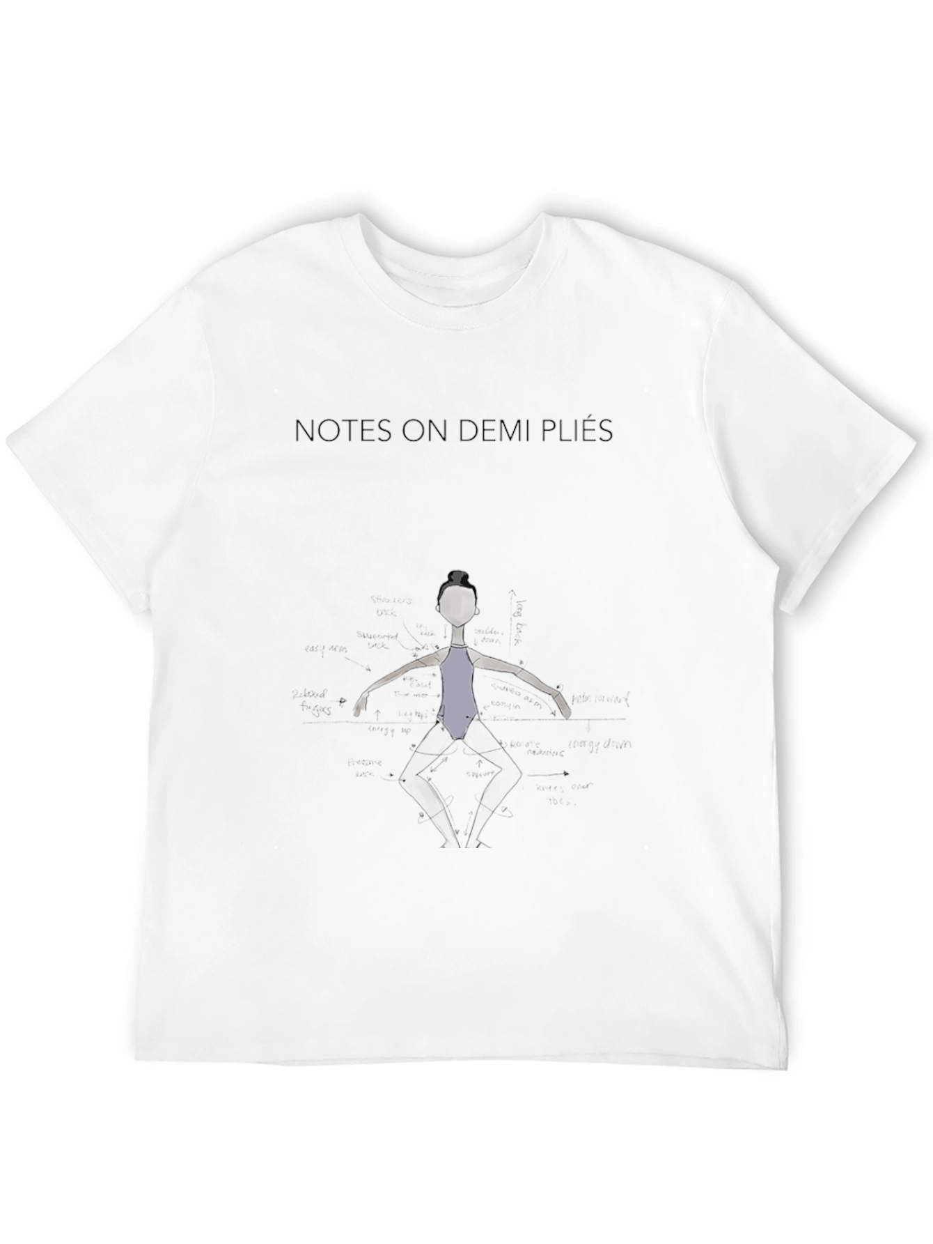 Black Notes On Demi Plié Black T-Shirt view 12