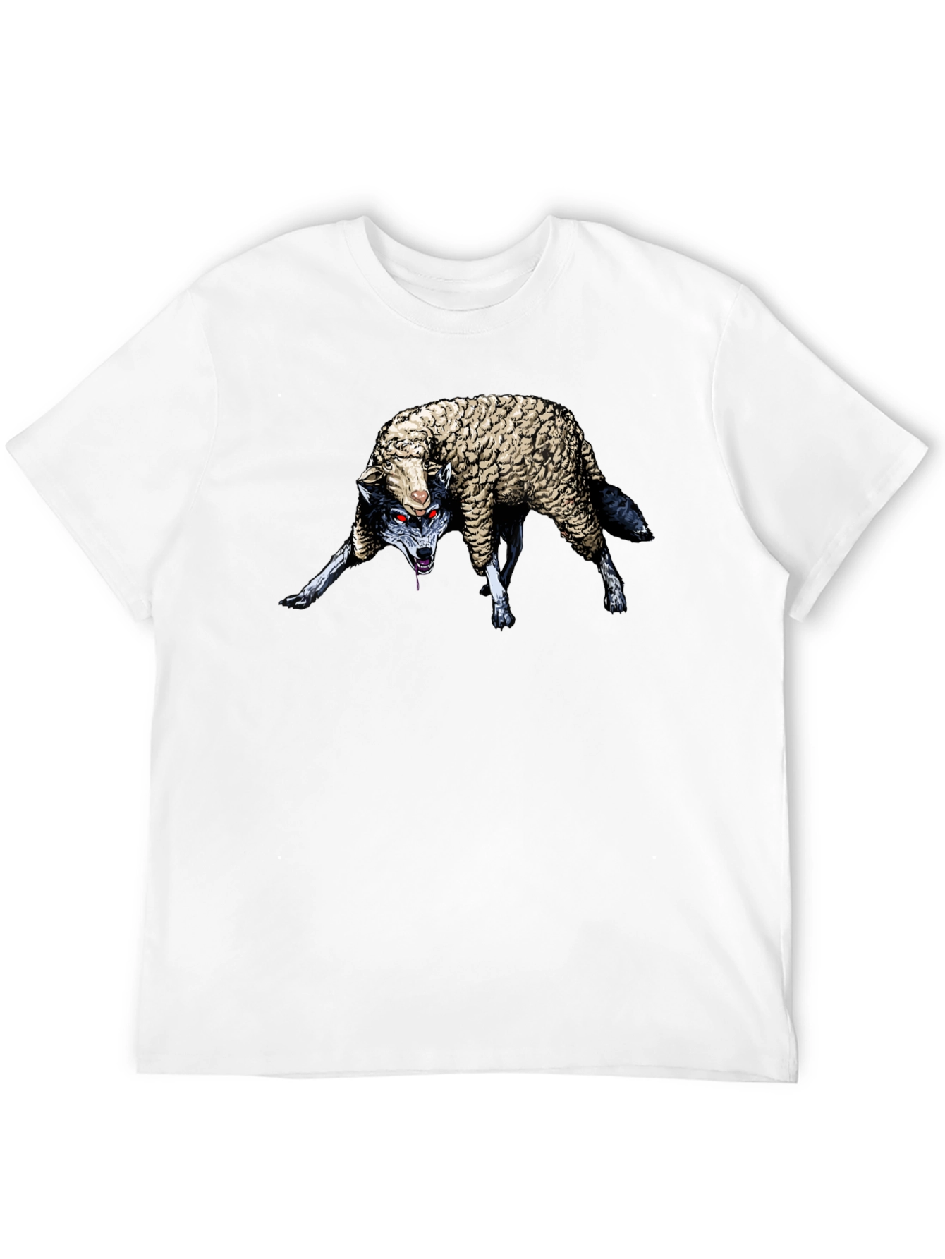 Black Wolf in Sheep's Clothing Graphic T-Shirt view 12