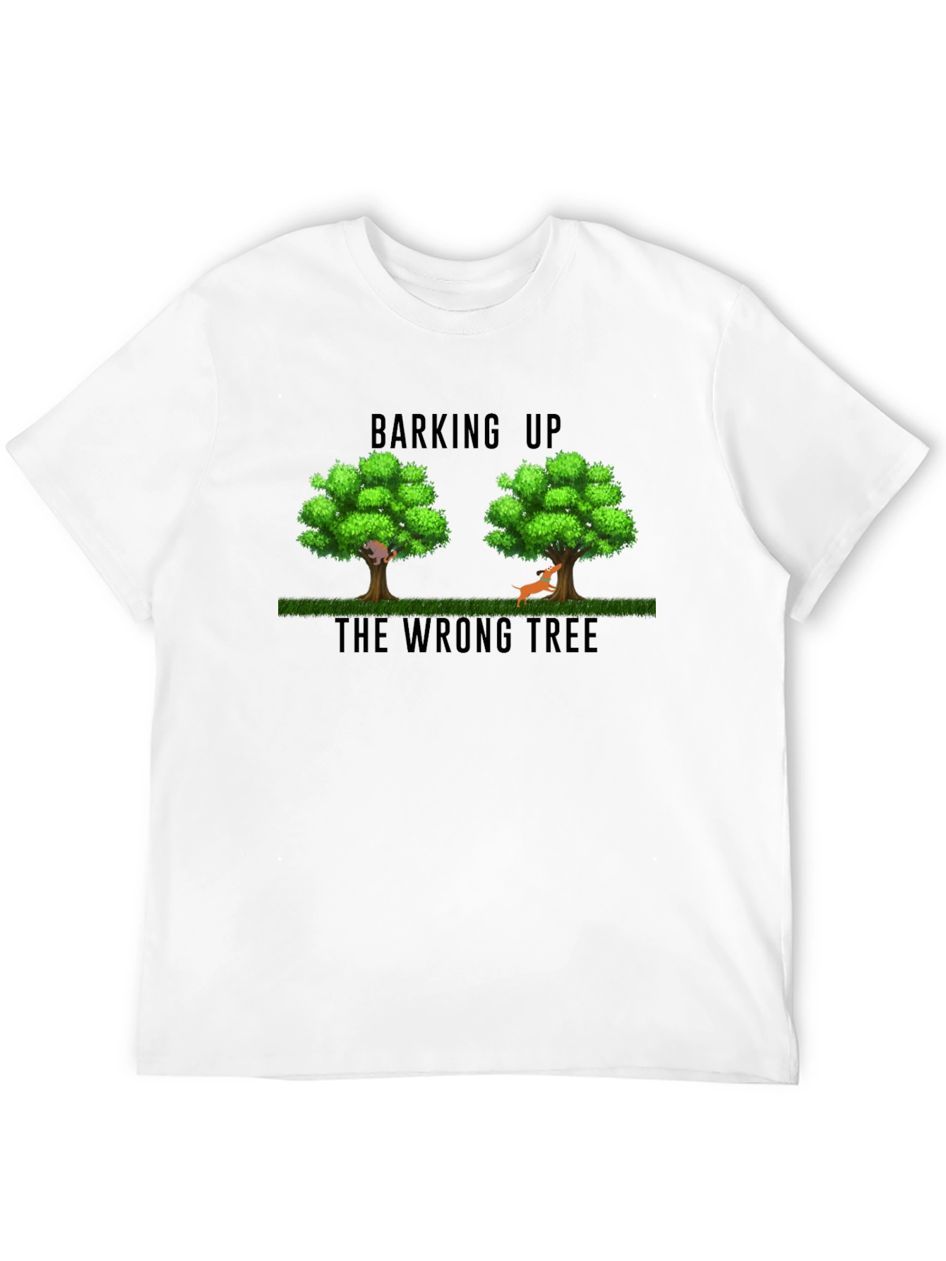 Black Barking Up the Wrong Tree Graphic T-Shirt view 12